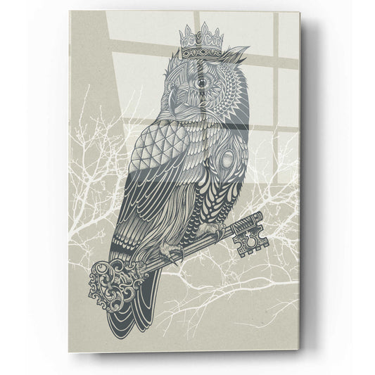 Epic Art 'Owl King' by Rachel Caldwell, Acrylic Glass Wall Art