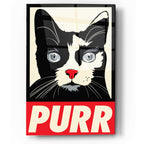 Epic Art 'Purr Propaganda' by Rachel Caldwell, Acrylic Glass Wall Art