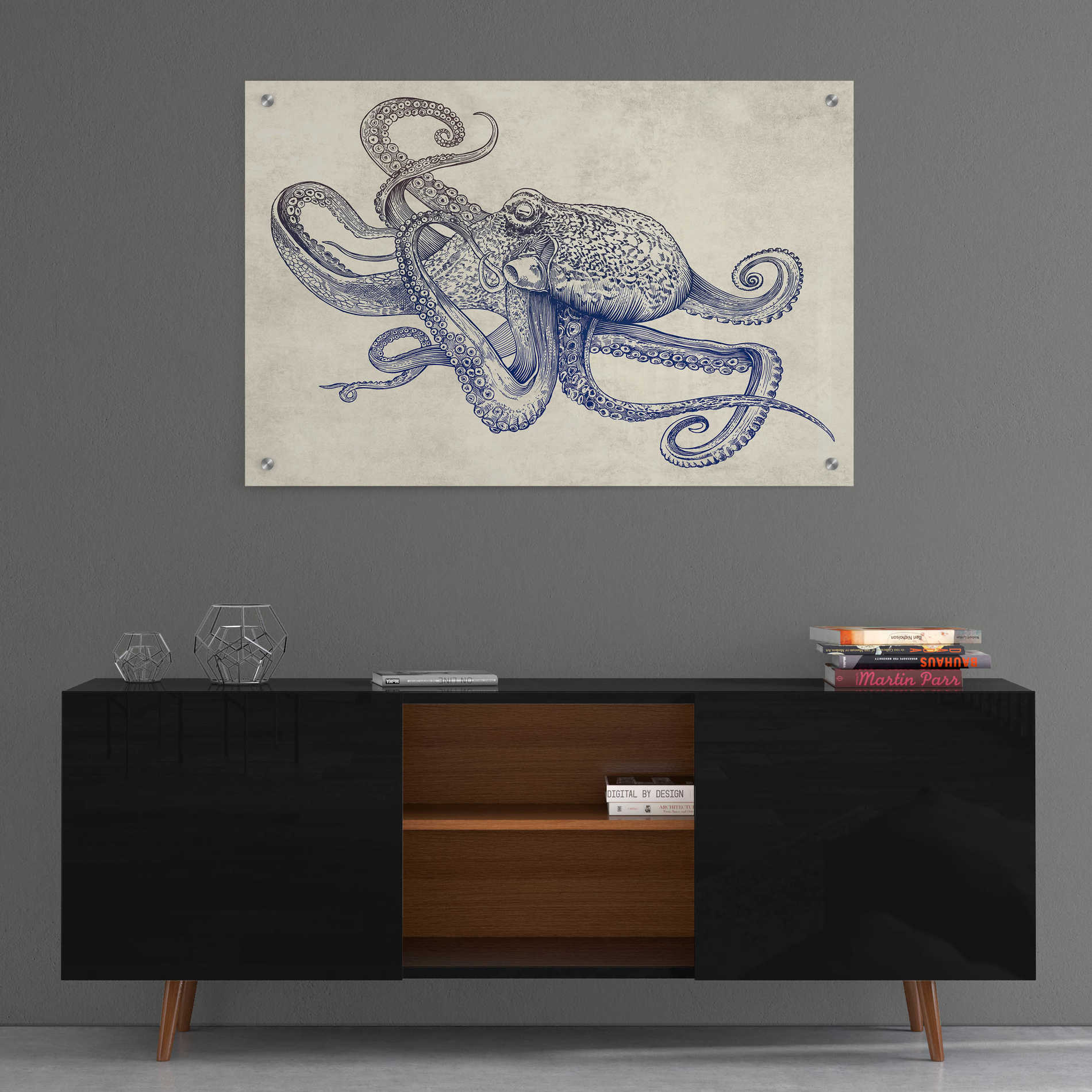 Epic Art 'Octoflow' by Rachel Caldwell, Acrylic Glass Wall Art,36x24