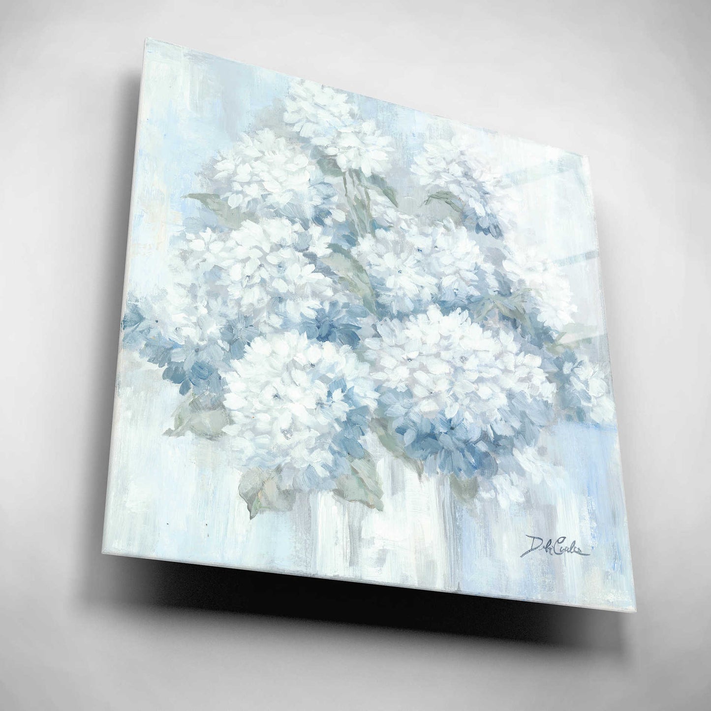 Epic Art 'White Hydrangeas' by Debi Coiules, Acrylic Glass Wall Art,12x12