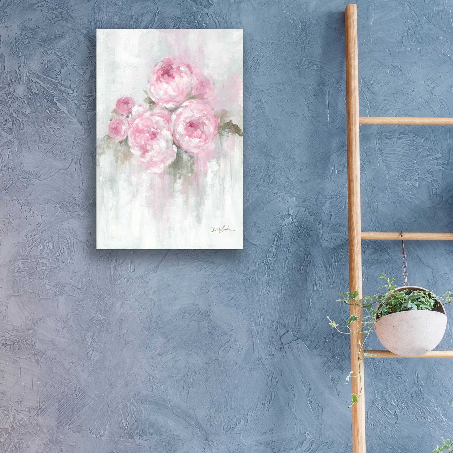 Epic Art 'Pink Peonies' by Debi Coiules, Acrylic Glass Wall Art,16x24