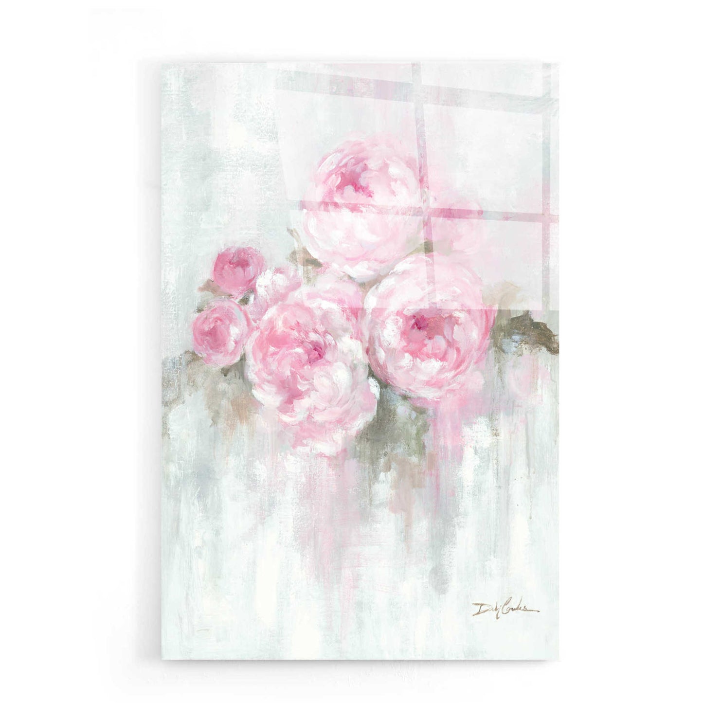 Epic Art 'Pink Peonies' by Debi Coiules, Acrylic Glass Wall Art,16x24