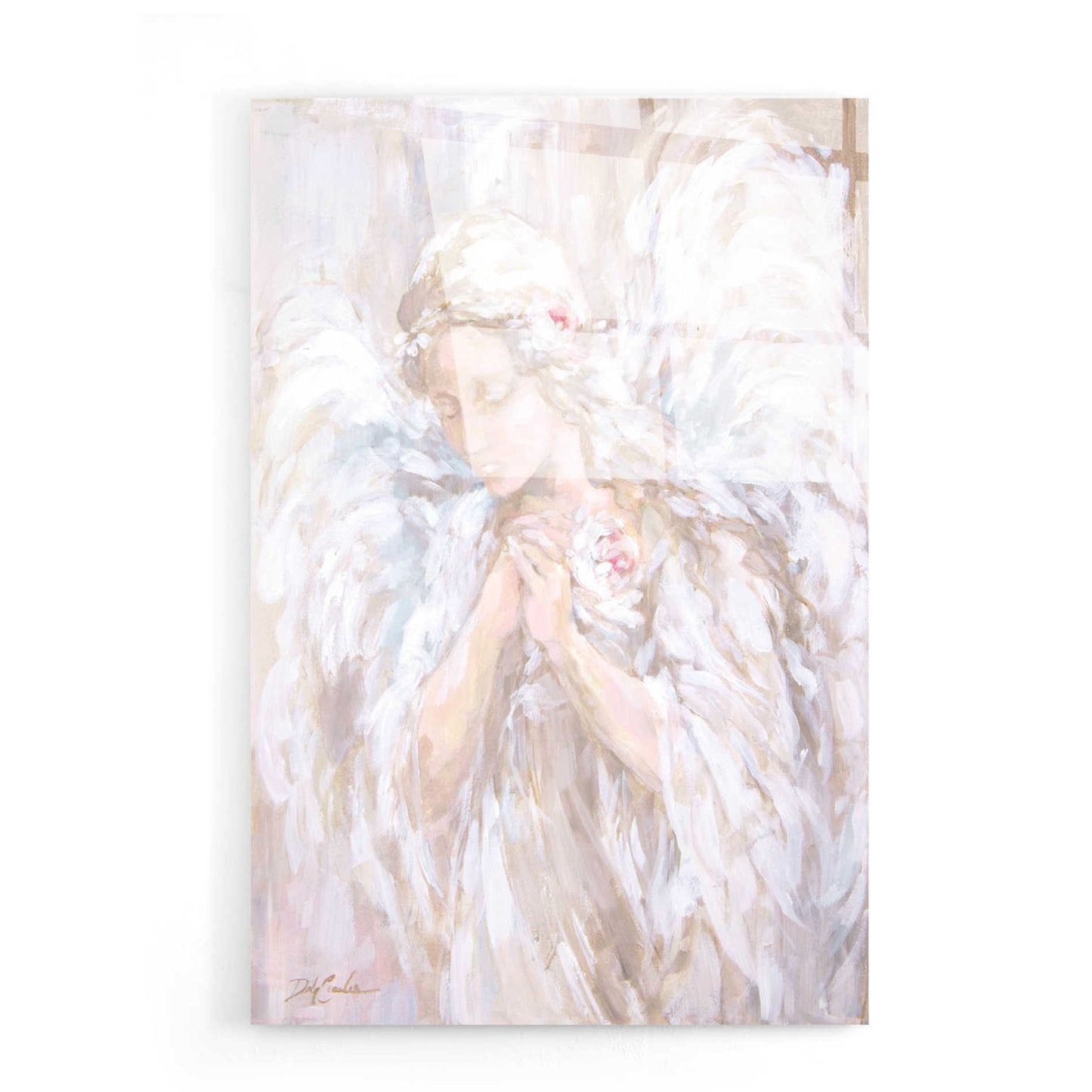 Epic Art 'Prayer for Peace' by Debi Coiules, Acrylic Glass Wall Art,16x24