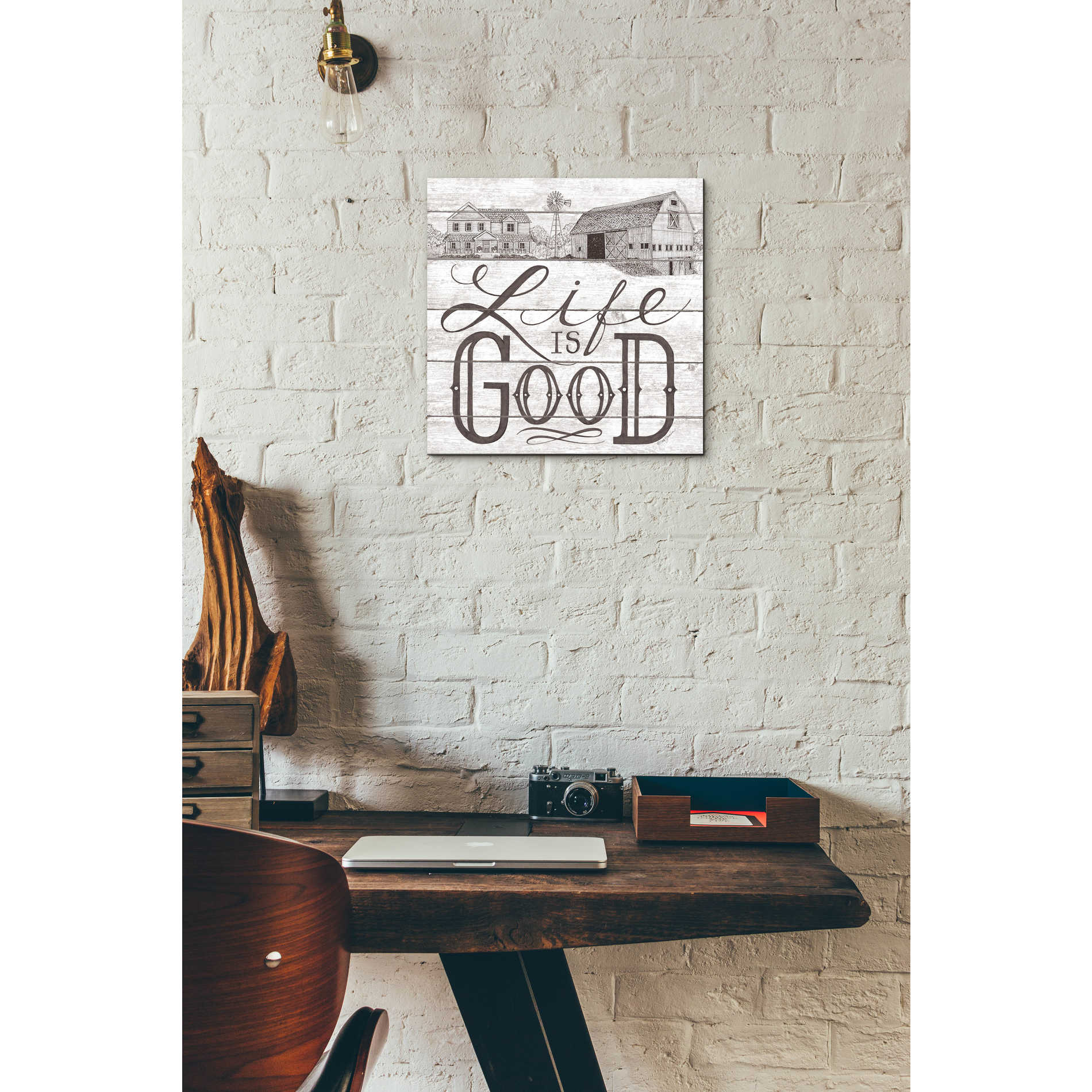 Epic Art 'Life is Good' by Deb Strain, Acrylic Glass Wall Art,12x12