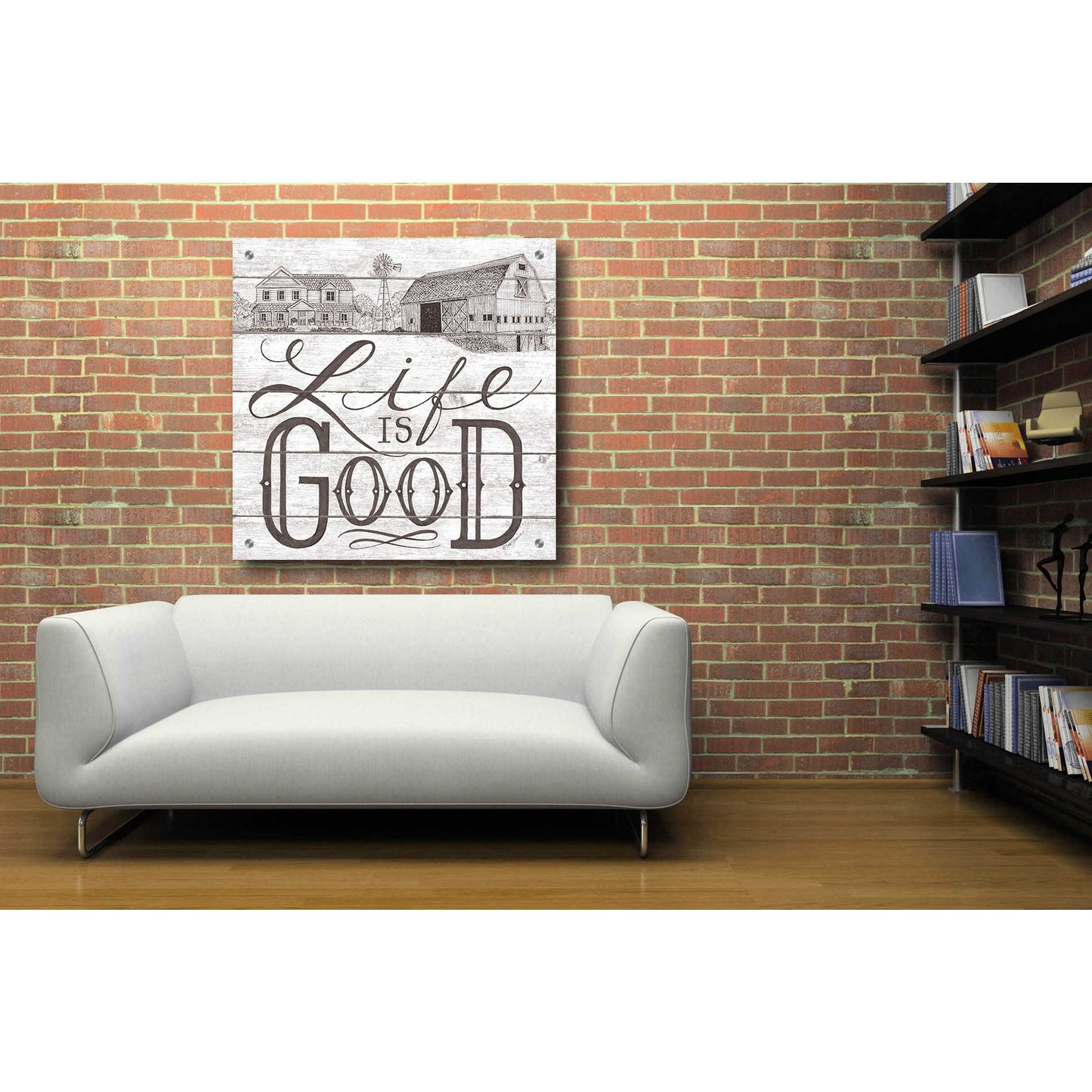 Epic Art 'Life is Good' by Deb Strain, Acrylic Glass Wall Art,36x36