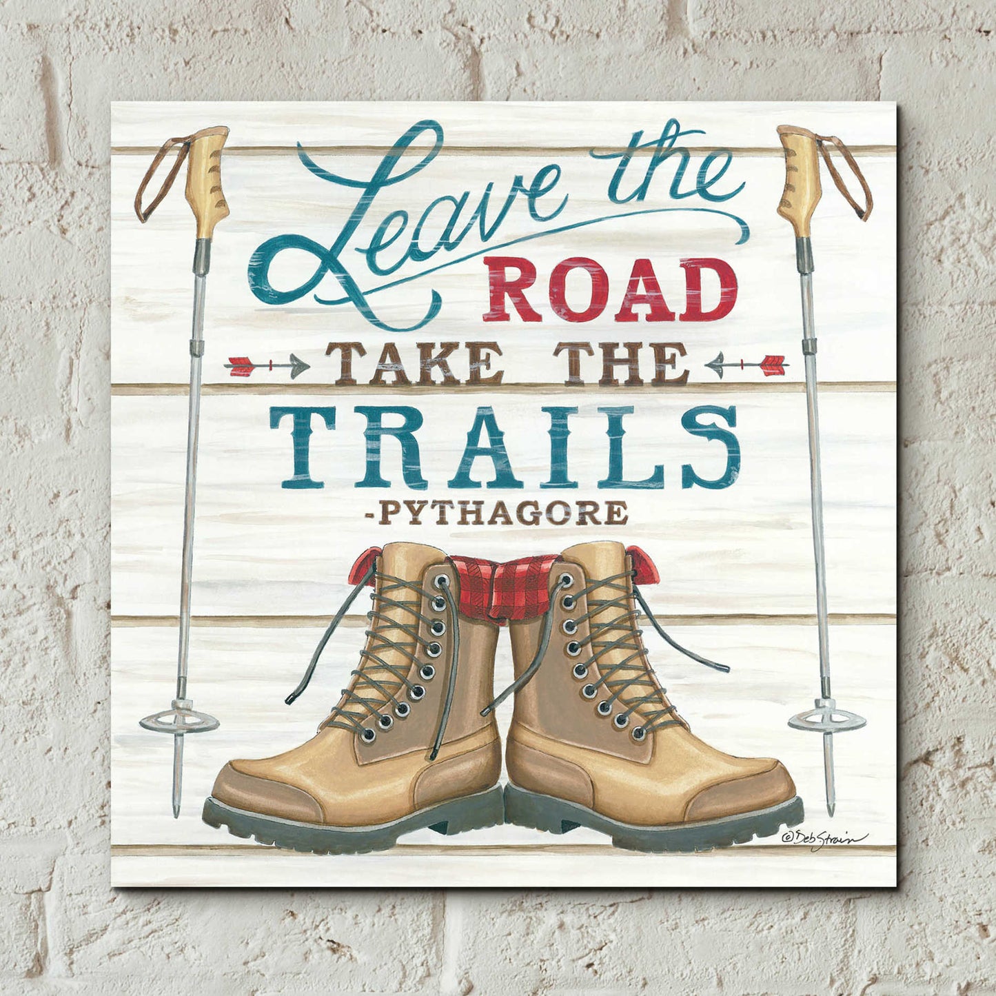 Epic Art 'Leave the Road' by Deb Strain, Acrylic Glass Wall Art,12x12