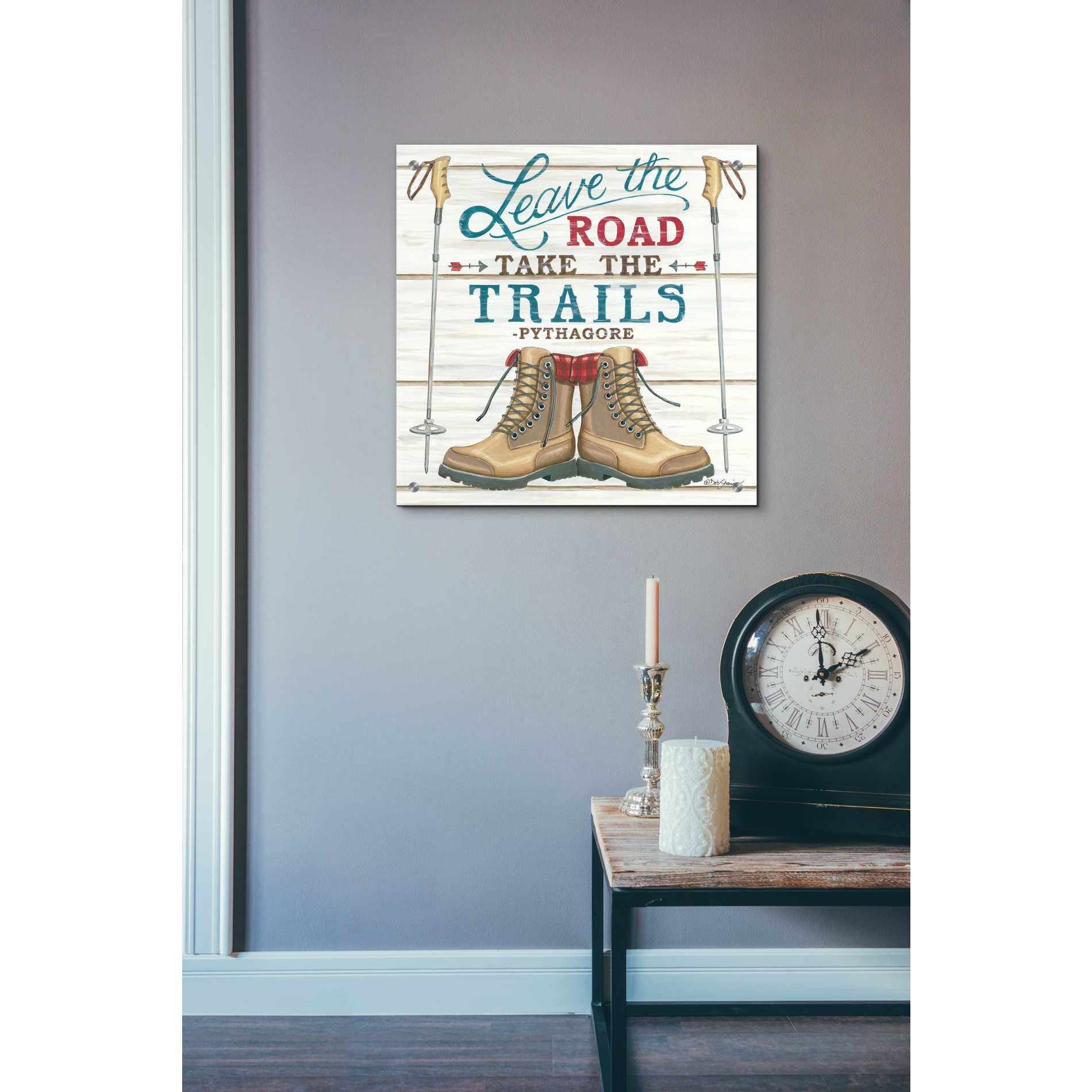 Epic Art 'Leave the Road' by Deb Strain, Acrylic Glass Wall Art,24x24