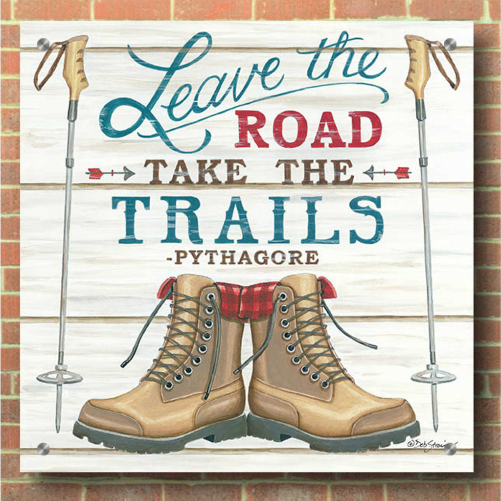 Epic Art 'Leave the Road' by Deb Strain, Acrylic Glass Wall Art,36x36