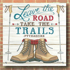 Epic Art 'Leave the Road' by Deb Strain, Acrylic Glass Wall Art,36x36