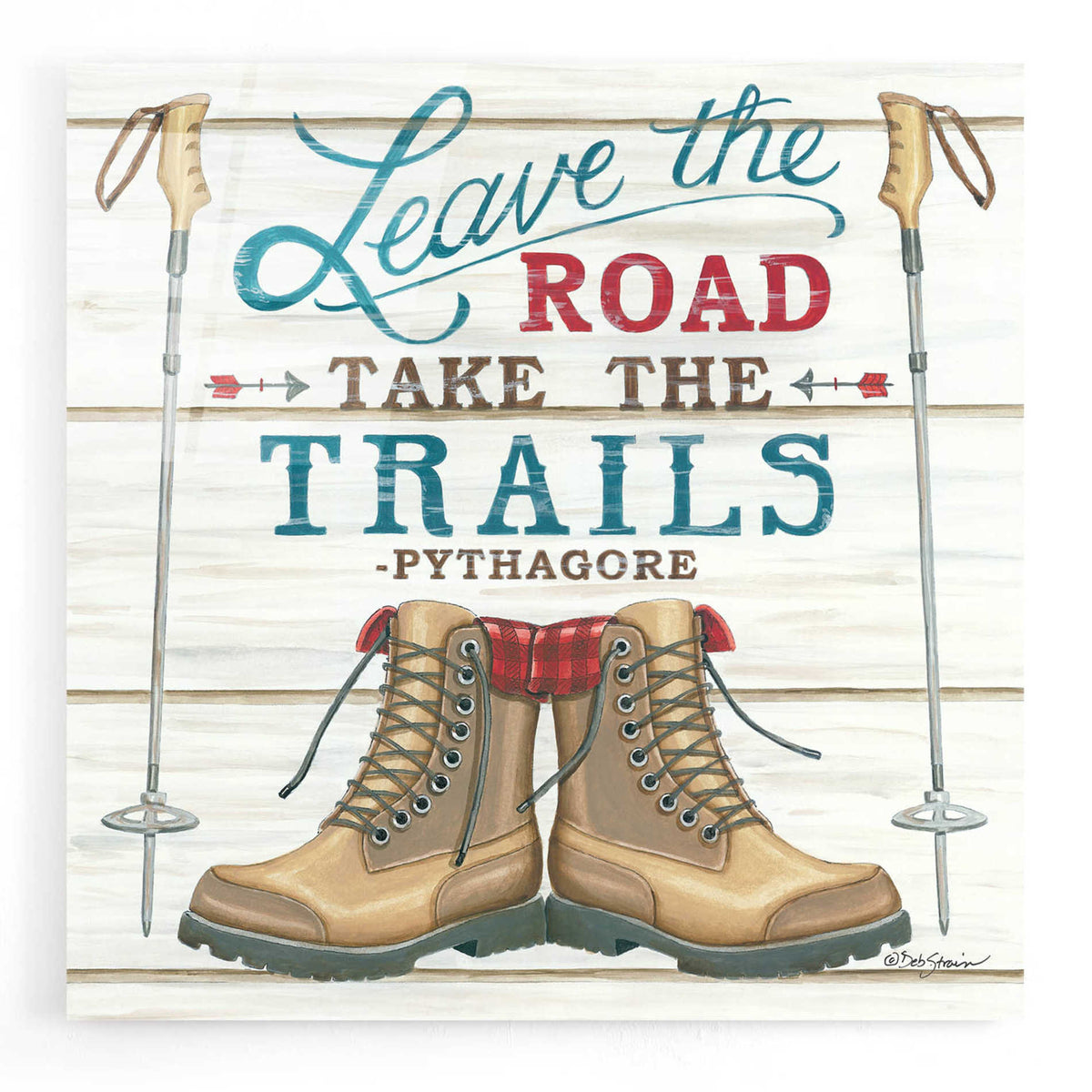 Epic Art 'Leave the Road' by Deb Strain, Acrylic Glass Wall Art