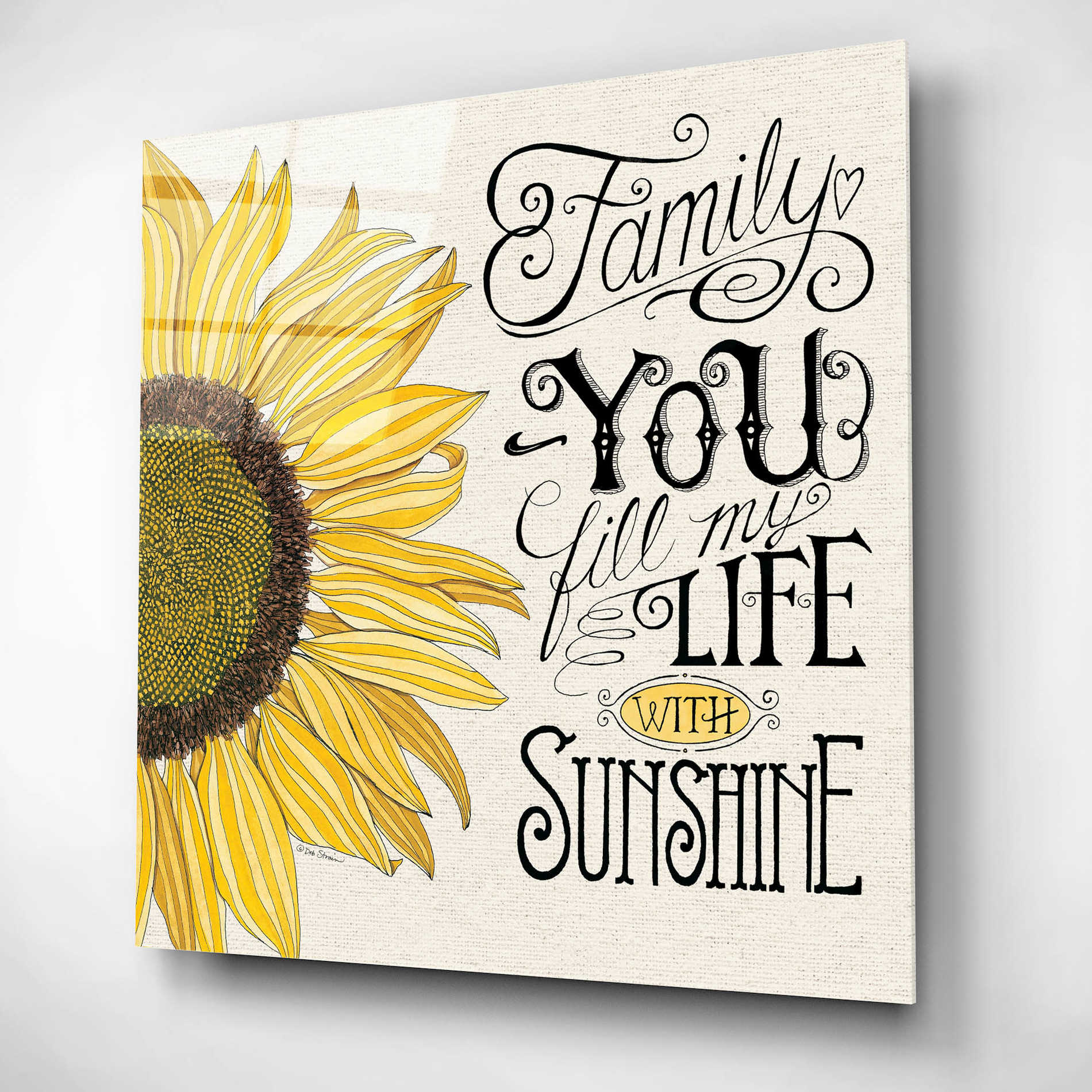 Epic Art 'Fill My Life With Sunshine' by Deb Strain, Acrylic Glass Wall Art,12x12