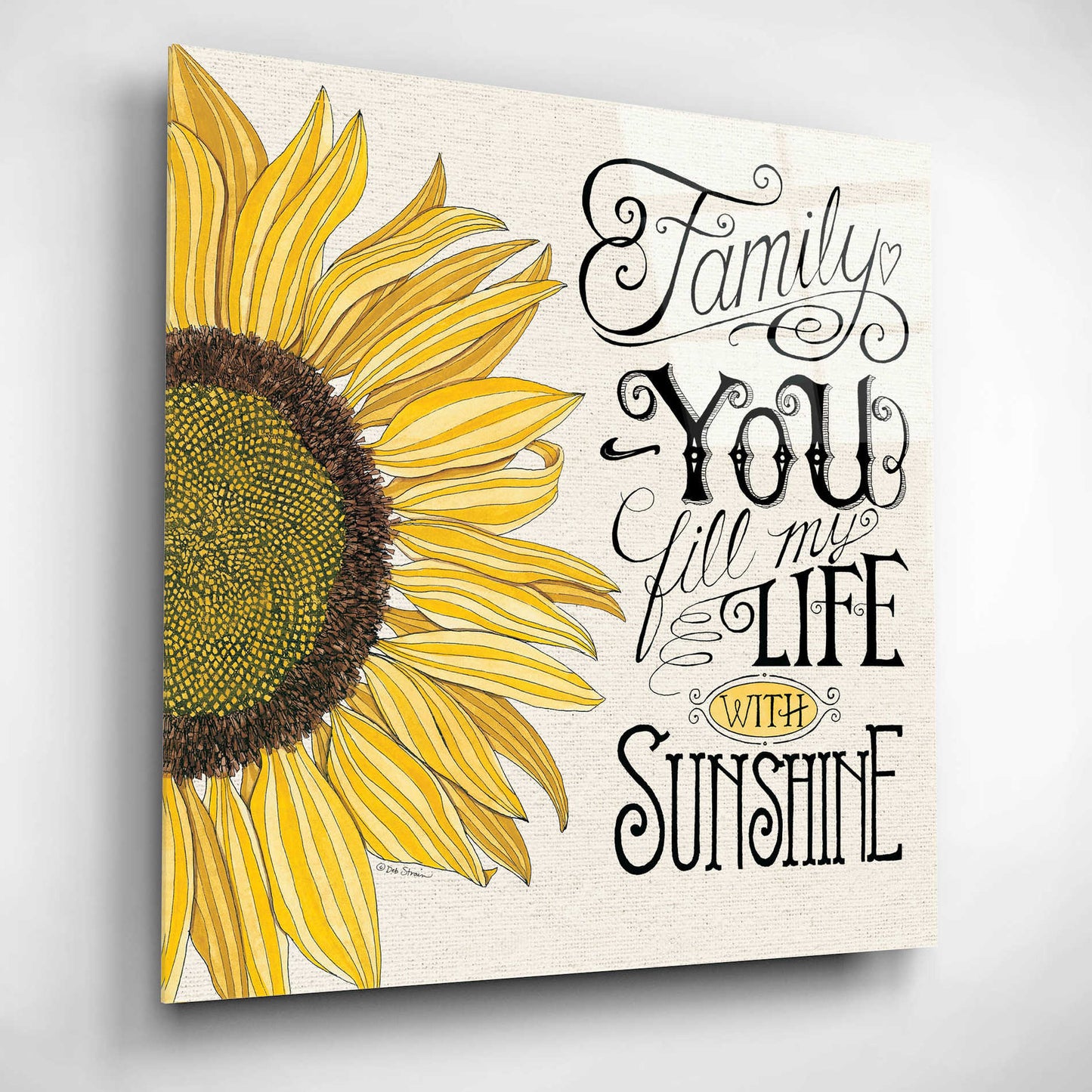 Epic Art 'Fill My Life With Sunshine' by Deb Strain, Acrylic Glass Wall Art,12x12