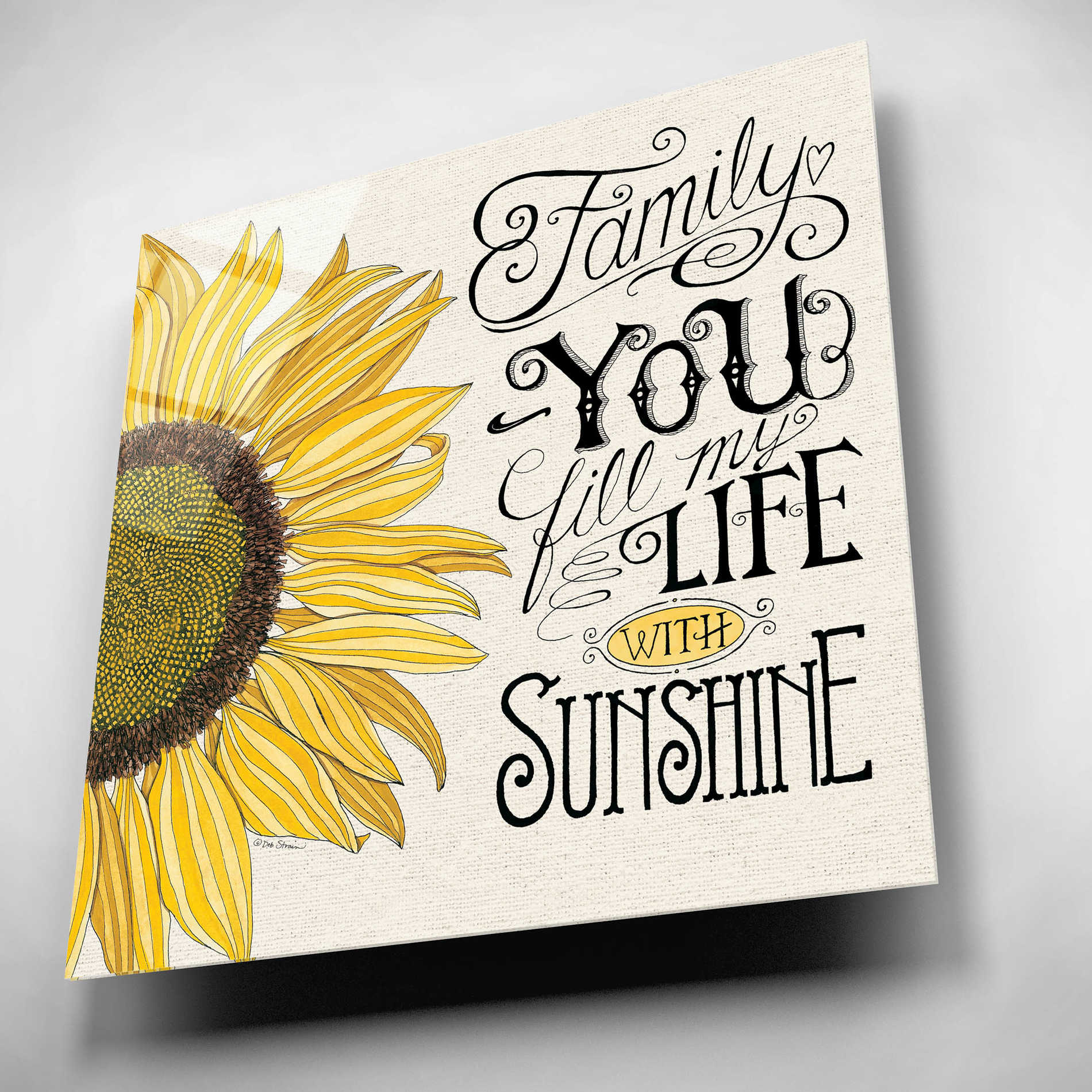 Epic Art 'Fill My Life With Sunshine' by Deb Strain, Acrylic Glass Wall Art,12x12