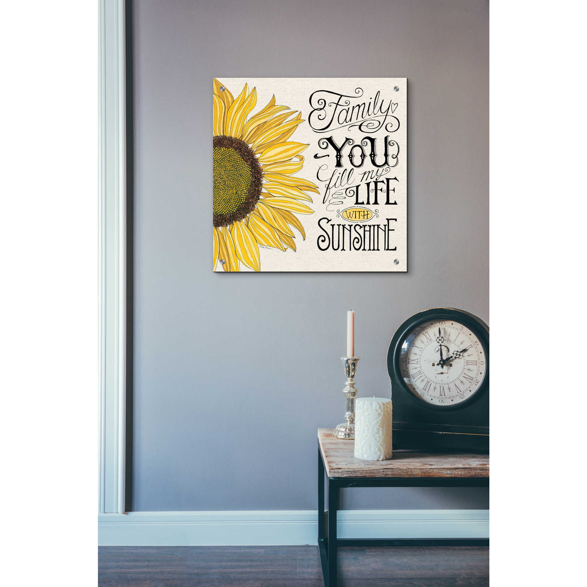 Epic Art 'Fill My Life With Sunshine' by Deb Strain, Acrylic Glass Wall Art,24x24