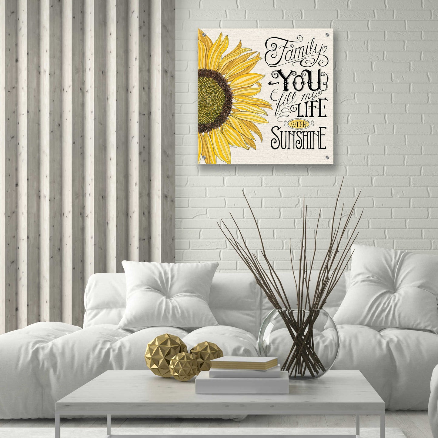 Epic Art 'Fill My Life With Sunshine' by Deb Strain, Acrylic Glass Wall Art,24x24