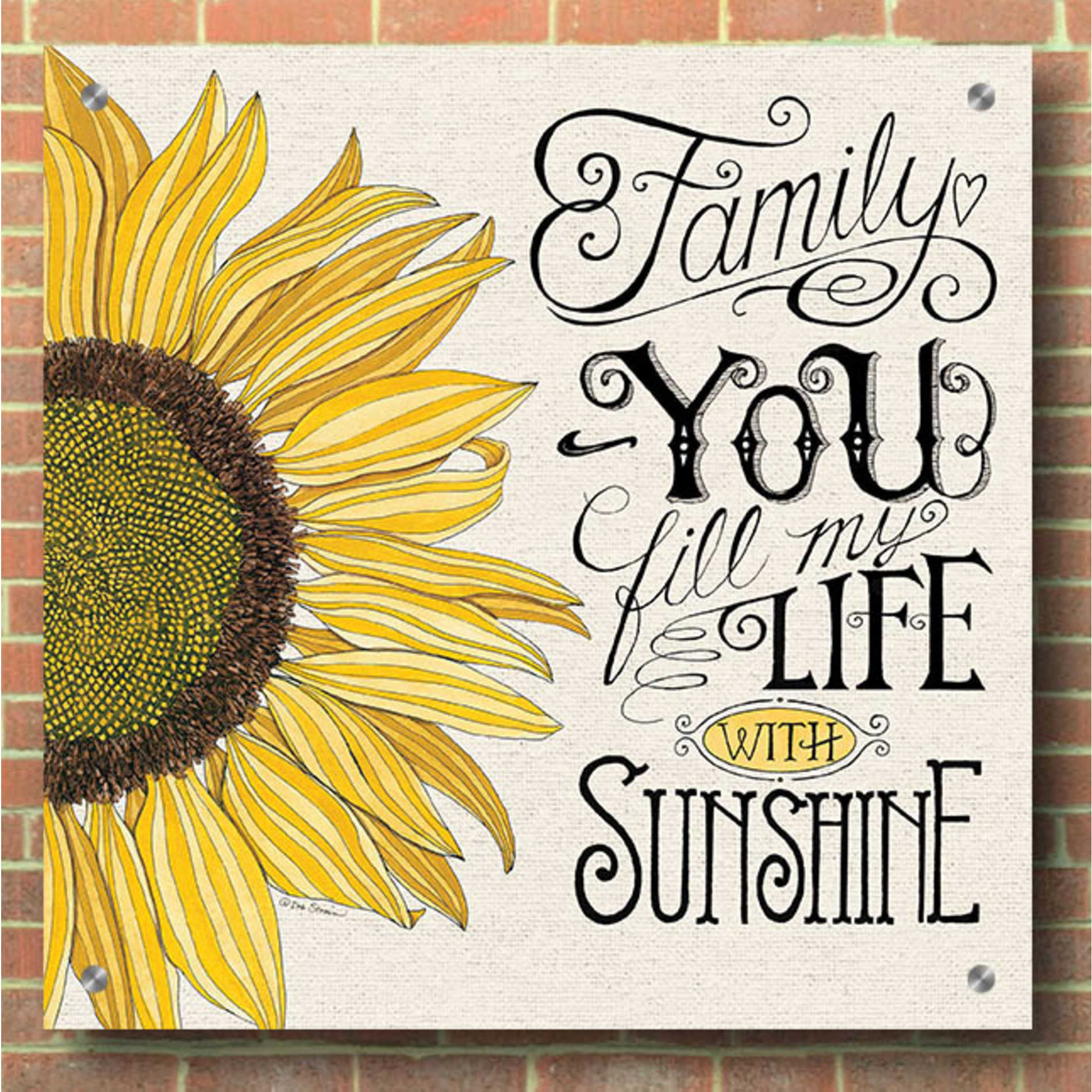 Epic Art 'Fill My Life With Sunshine' by Deb Strain, Acrylic Glass Wall Art,36x36