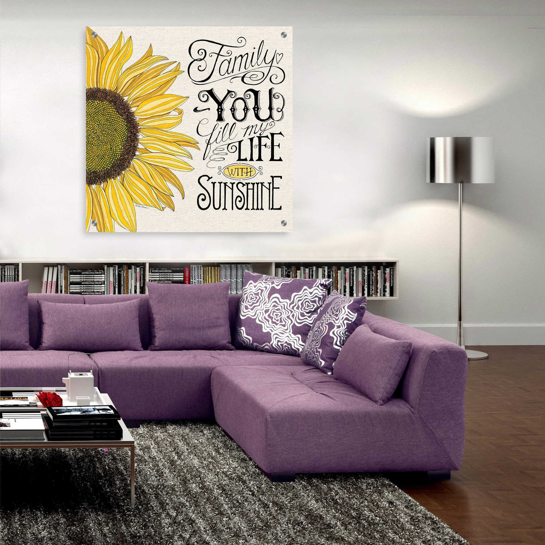 Epic Art 'Fill My Life With Sunshine' by Deb Strain, Acrylic Glass Wall Art,36x36