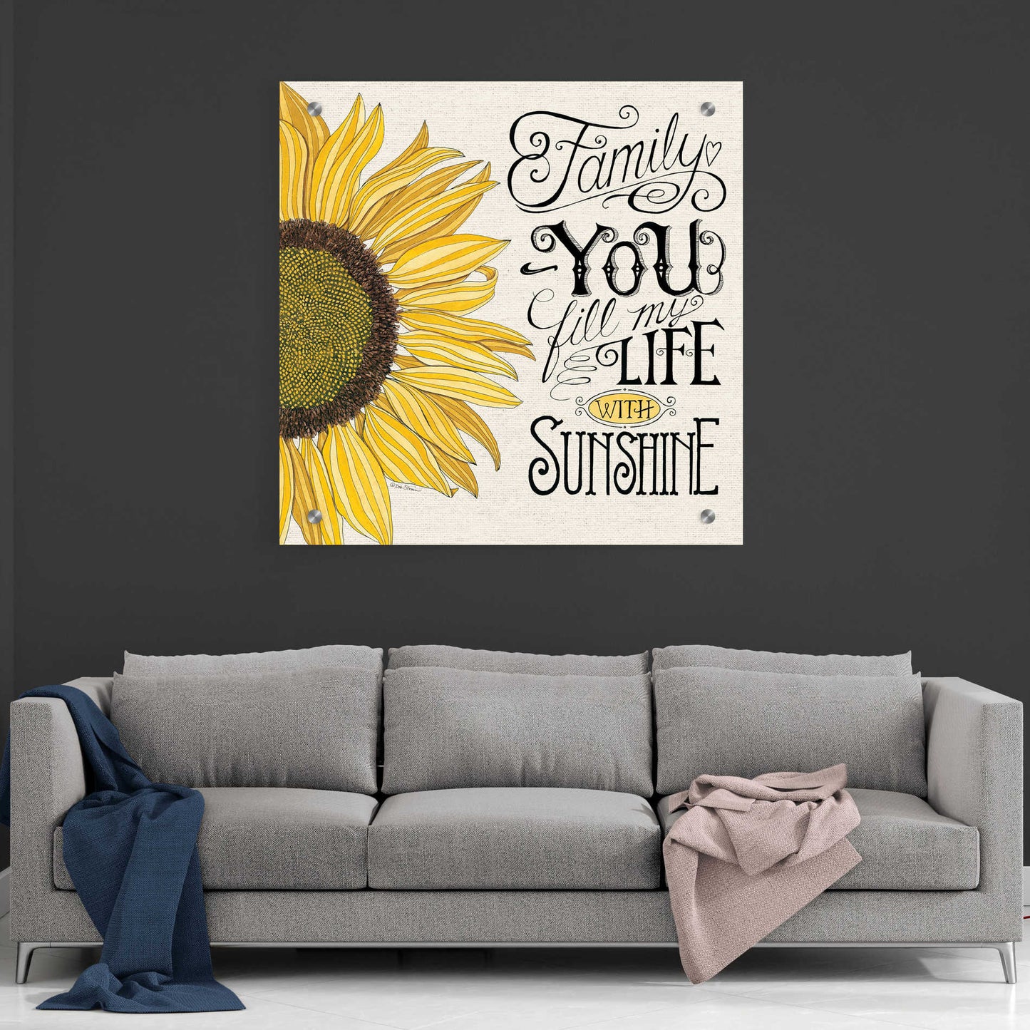 Epic Art 'Fill My Life With Sunshine' by Deb Strain, Acrylic Glass Wall Art,36x36