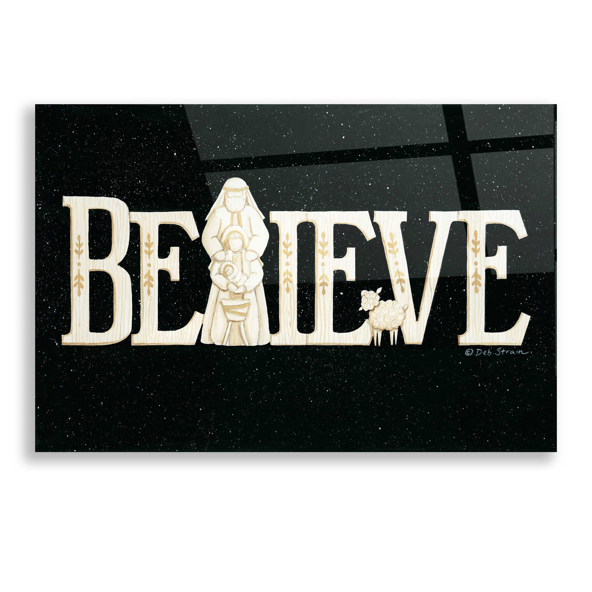 Epic Art 'Believe' by Deb Strain, Acrylic Glass Wall Art