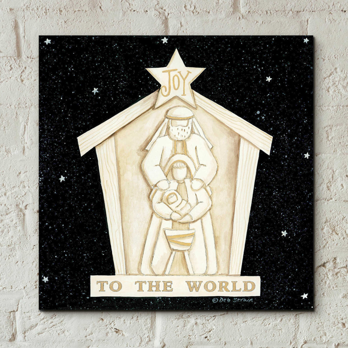 Epic Art 'Joy Manger' by Deb Strain, Acrylic Glass Wall Art,12x12