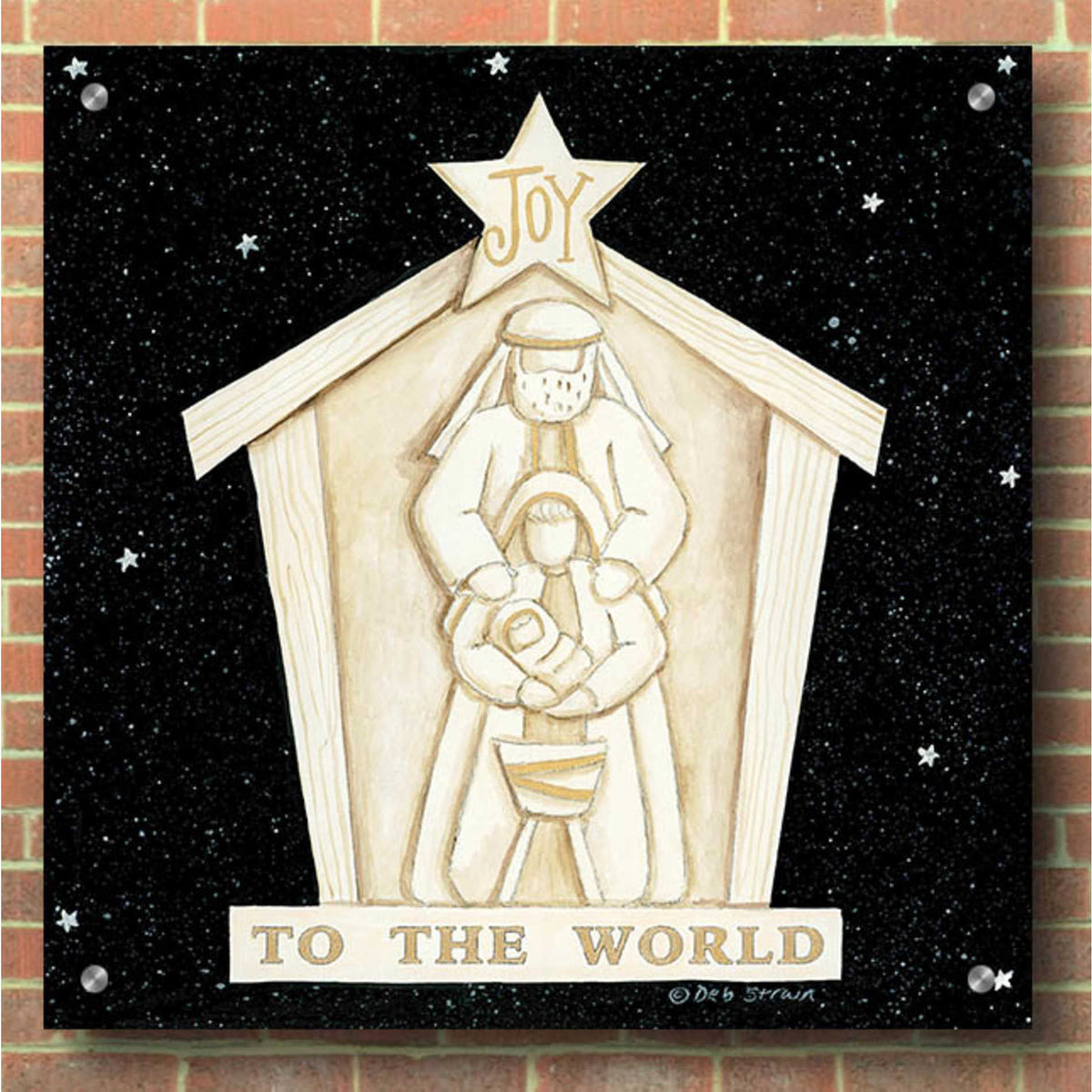 Epic Art 'Joy Manger' by Deb Strain, Acrylic Glass Wall Art,36x36