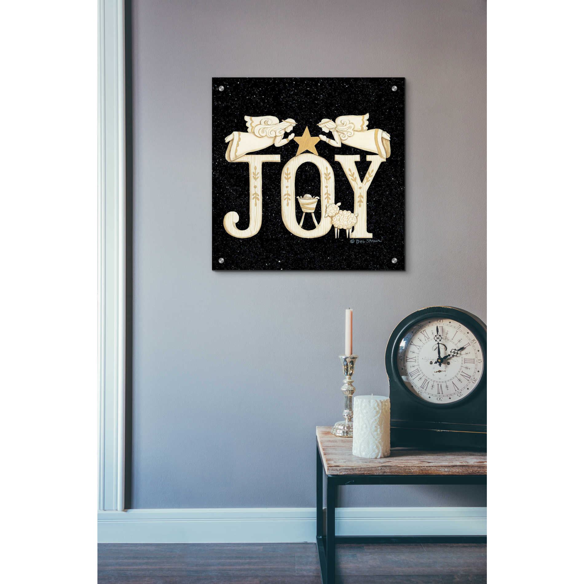 Epic Art 'Joy Angels' by Deb Strain, Acrylic Glass Wall Art,24x24