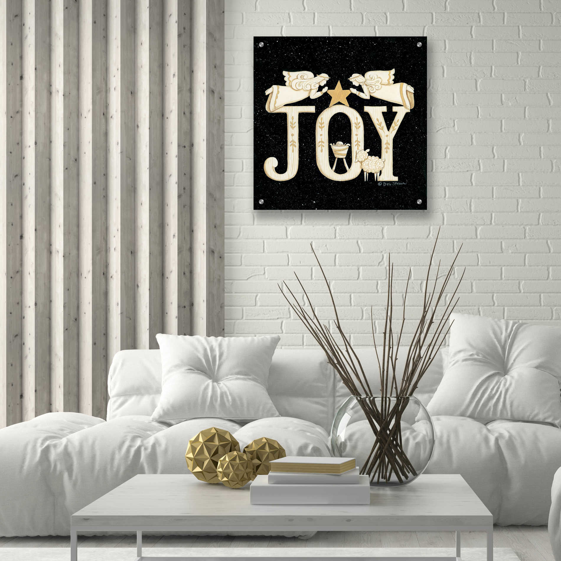 Epic Art 'Joy Angels' by Deb Strain, Acrylic Glass Wall Art,24x24