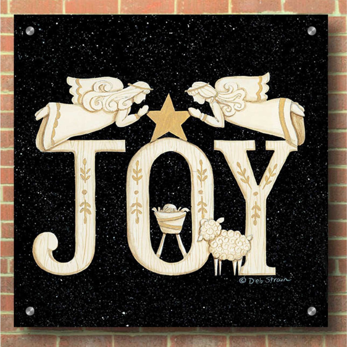 Epic Art 'Joy Angels' by Deb Strain, Acrylic Glass Wall Art,36x36