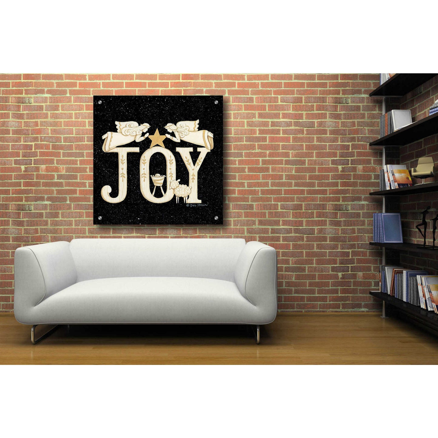 Epic Art 'Joy Angels' by Deb Strain, Acrylic Glass Wall Art,36x36