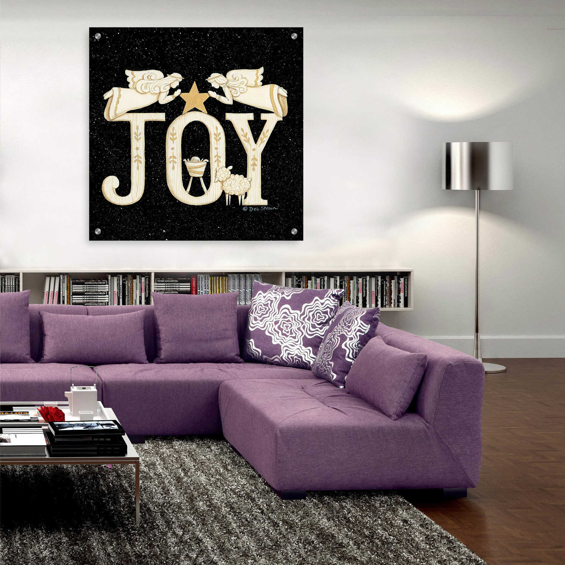 Epic Art 'Joy Angels' by Deb Strain, Acrylic Glass Wall Art,36x36