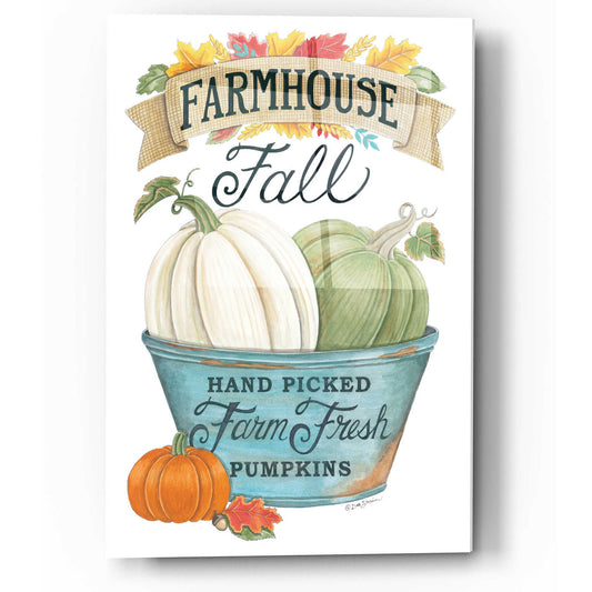 Epic Art 'Farmhouse Fall Pumpkins' by Deb Strain, Acrylic Glass Wall Art