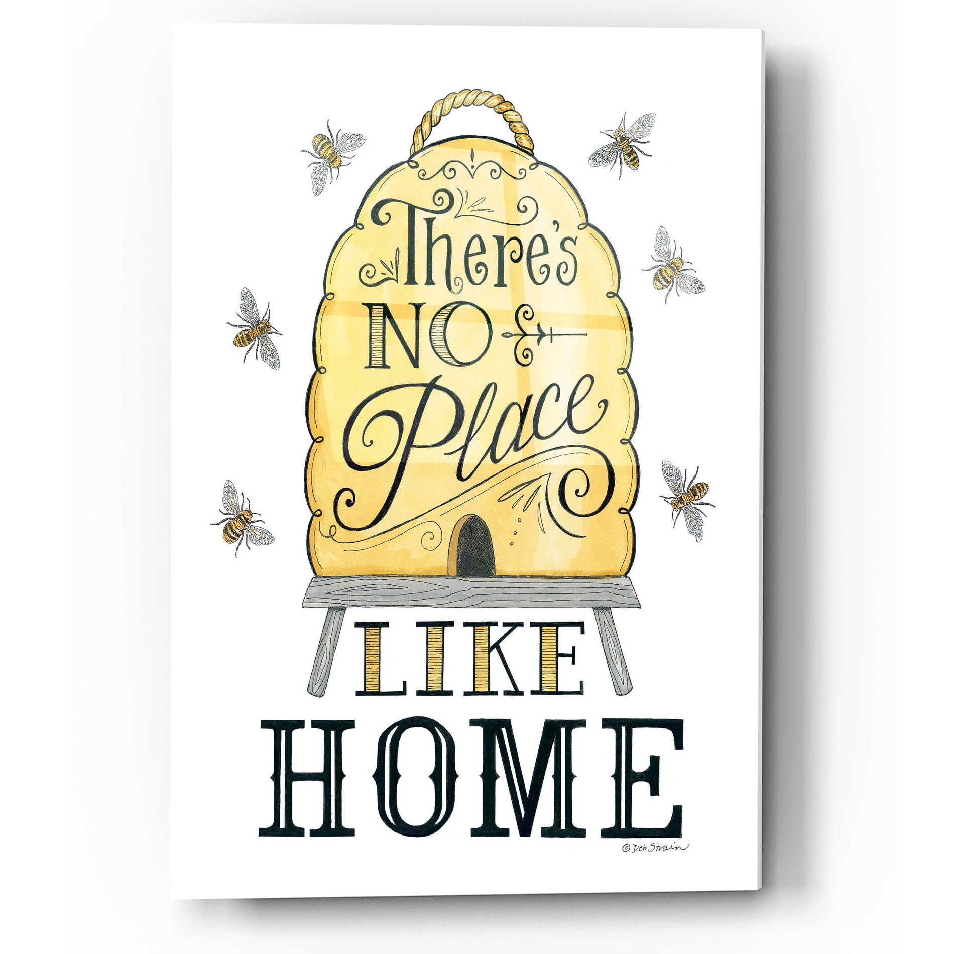 Epic Art 'There's No Place Like Home' by Deb Strain, Acrylic Glass Wall Art,12x16