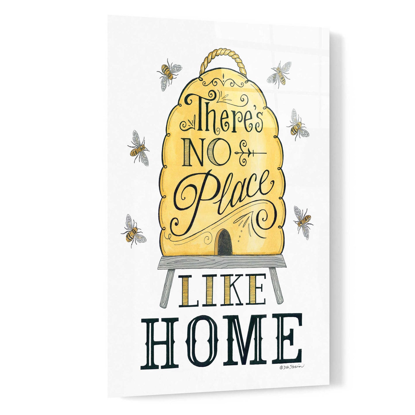 Epic Art 'There's No Place Like Home' by Deb Strain, Acrylic Glass Wall Art,16x24