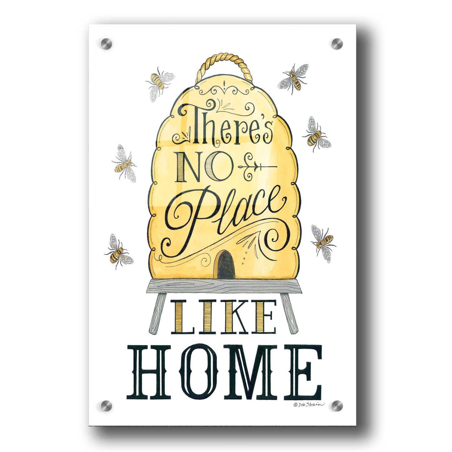 Epic Art 'There's No Place Like Home' by Deb Strain, Acrylic Glass Wall Art,24x36