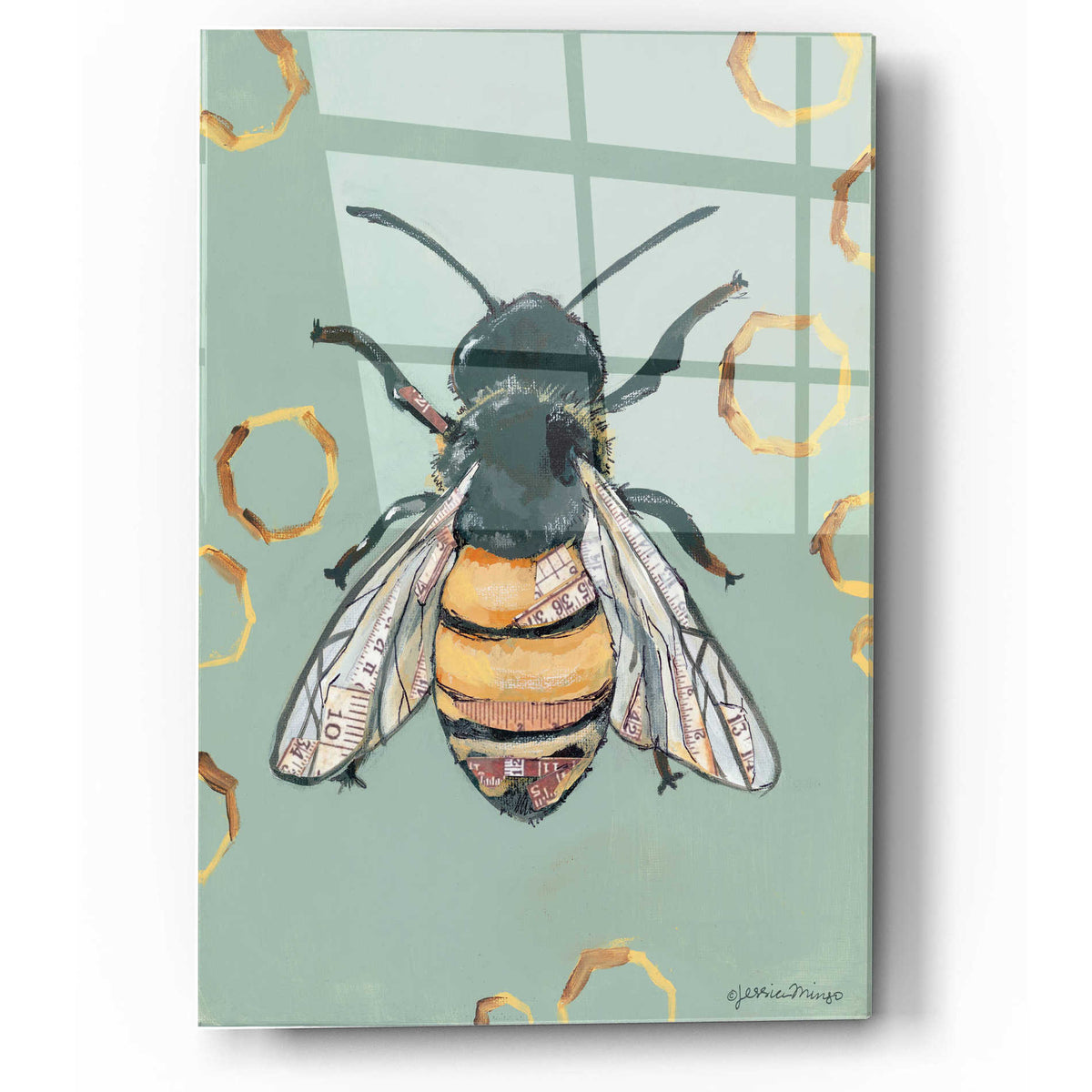 Epic Art 'Bee' by Jessica Mingo, Acrylic Glass Wall Art