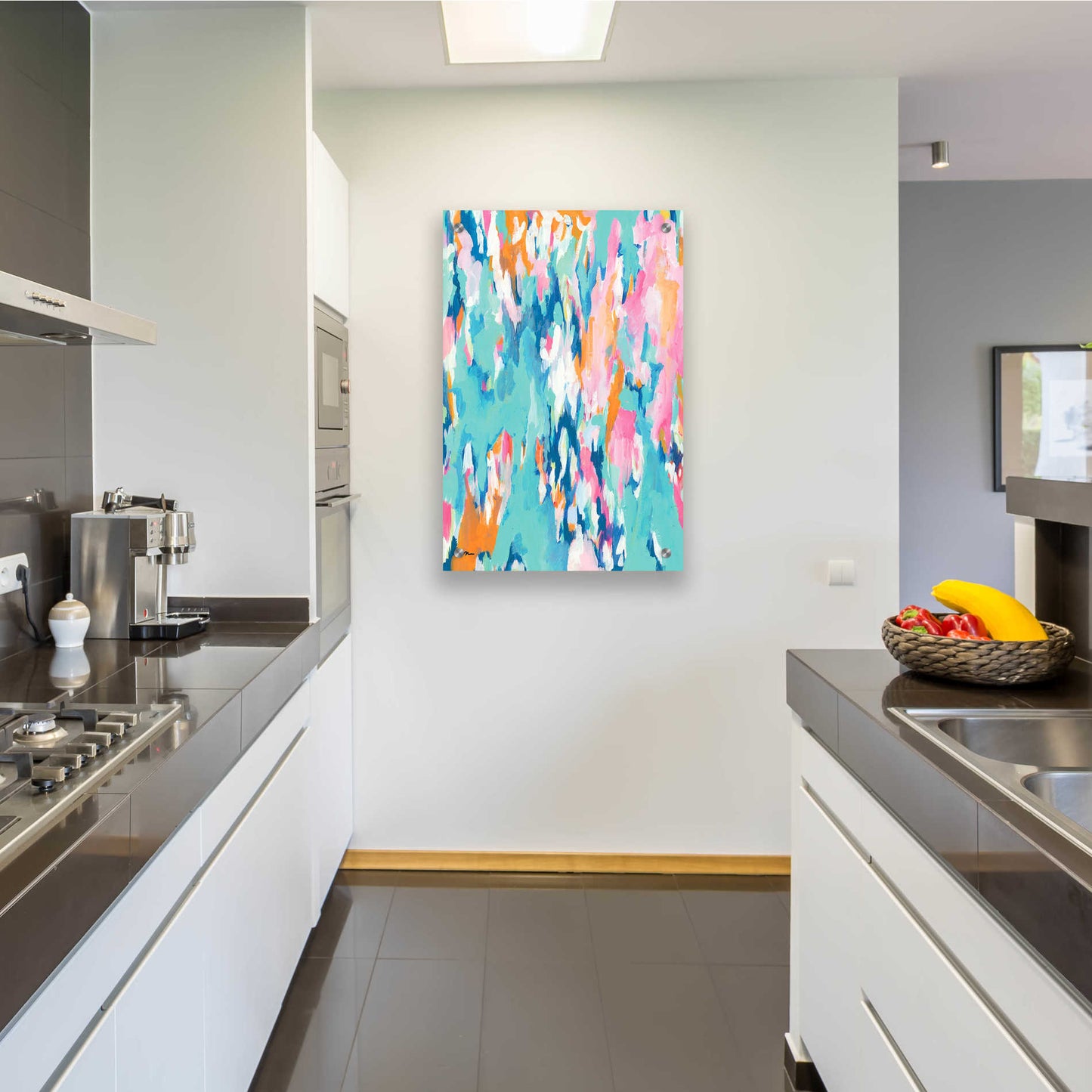 Epic Art 'Abstract Aqua' by Jessica Mingo, Acrylic Glass Wall Art,24x36