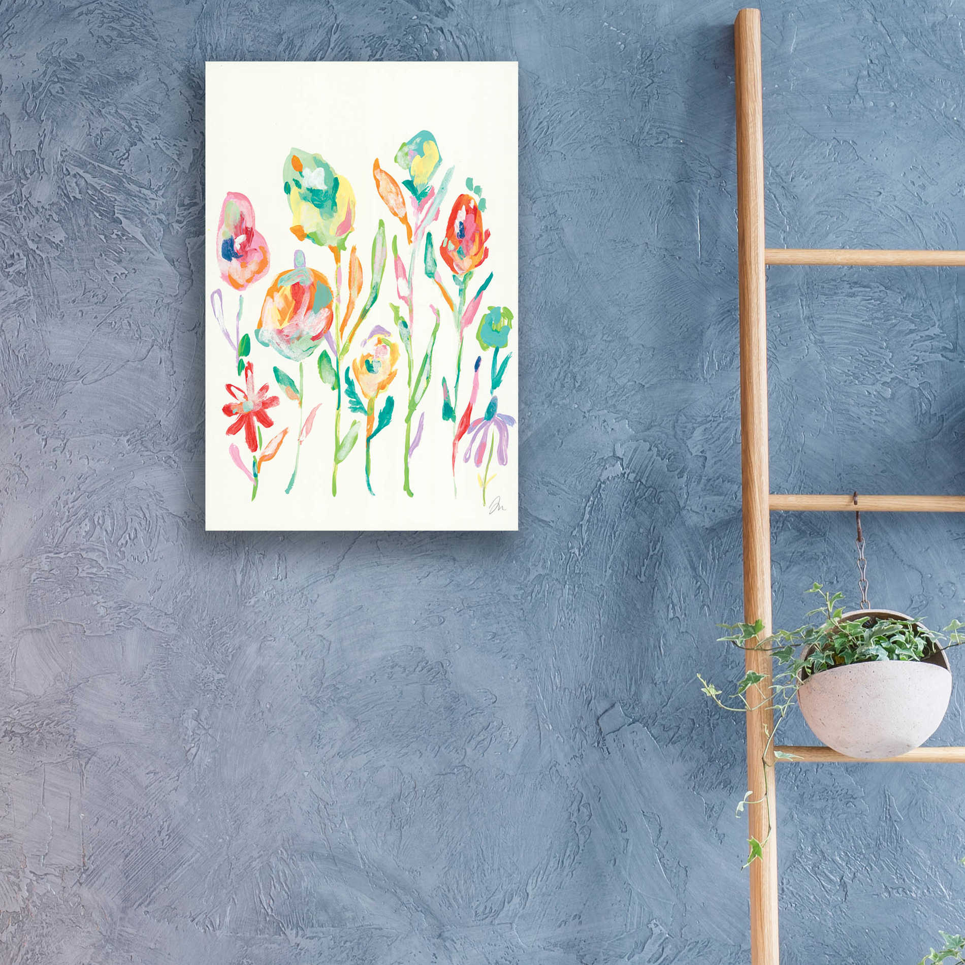 Epic Art 'Mod Flowers I' by Jessica Mingo, Acrylic Glass Wall Art,16x24