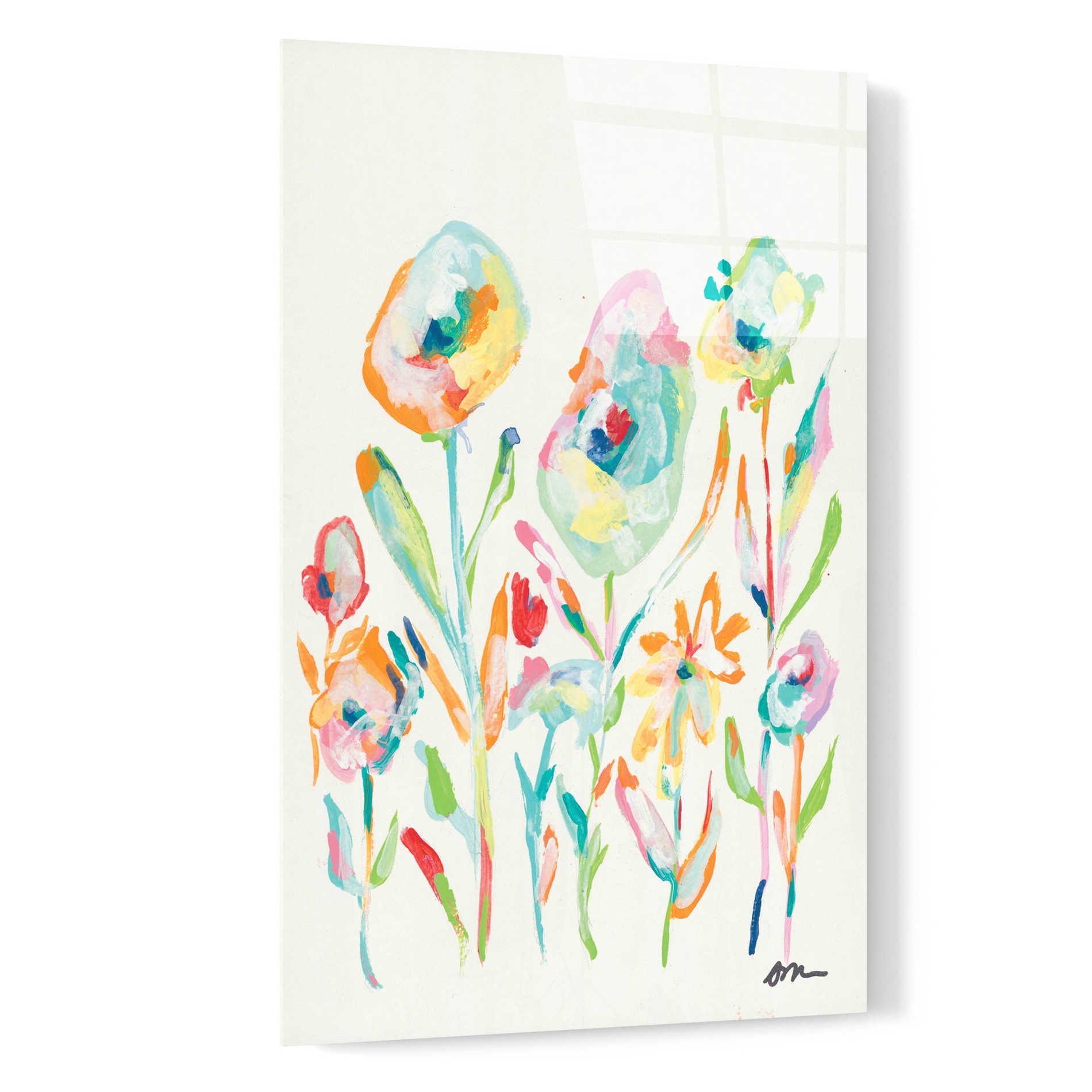 Epic Art 'Mod Flowers II' by Jessica Mingo, Acrylic Glass Wall Art,16x24