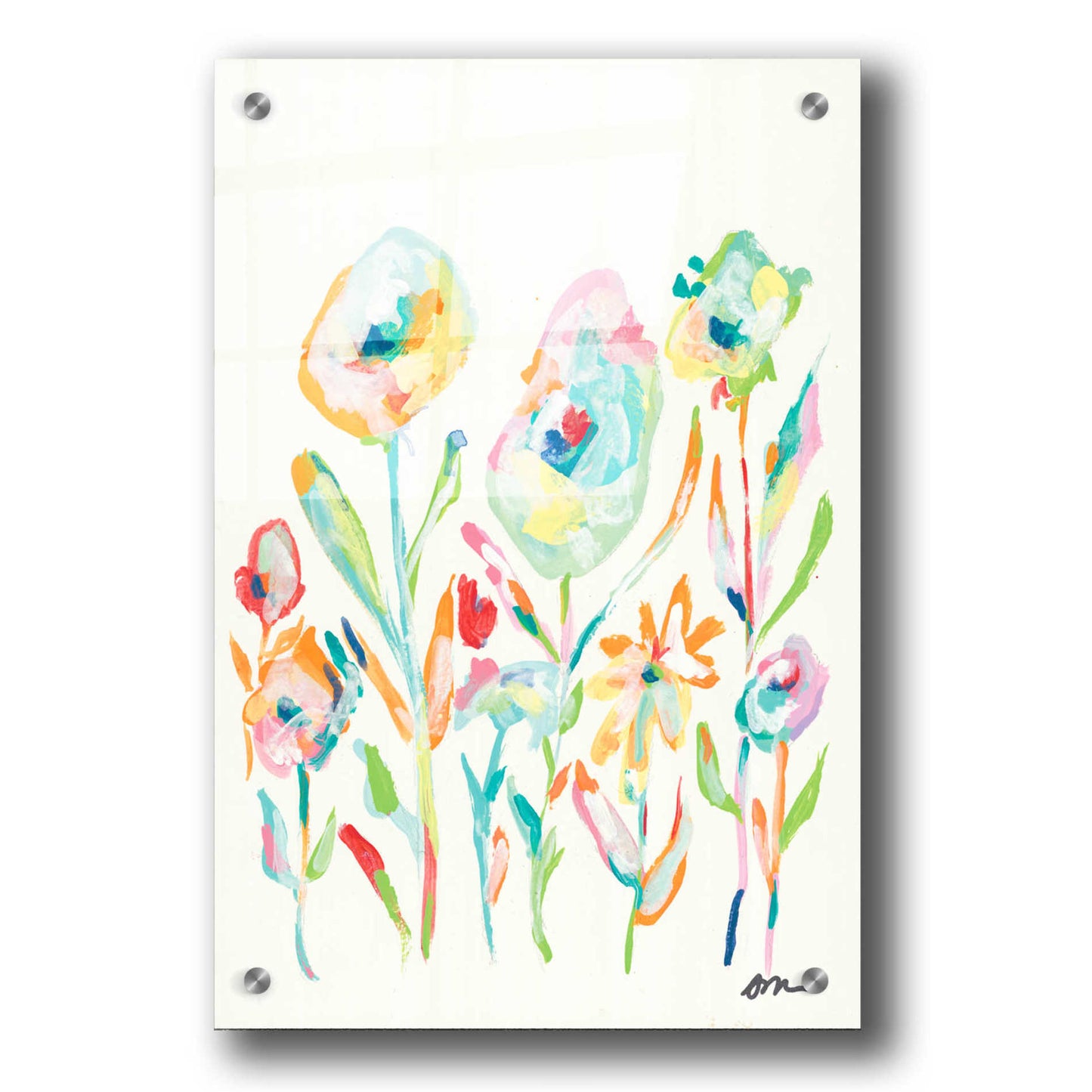 Epic Art 'Mod Flowers II' by Jessica Mingo, Acrylic Glass Wall Art,24x36