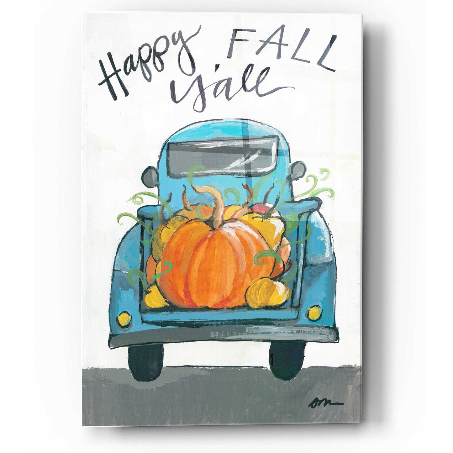 Epic Art 'Happy Fall Y'all Truck' by Jessica Mingo, Acrylic Glass Wall Art,12x16