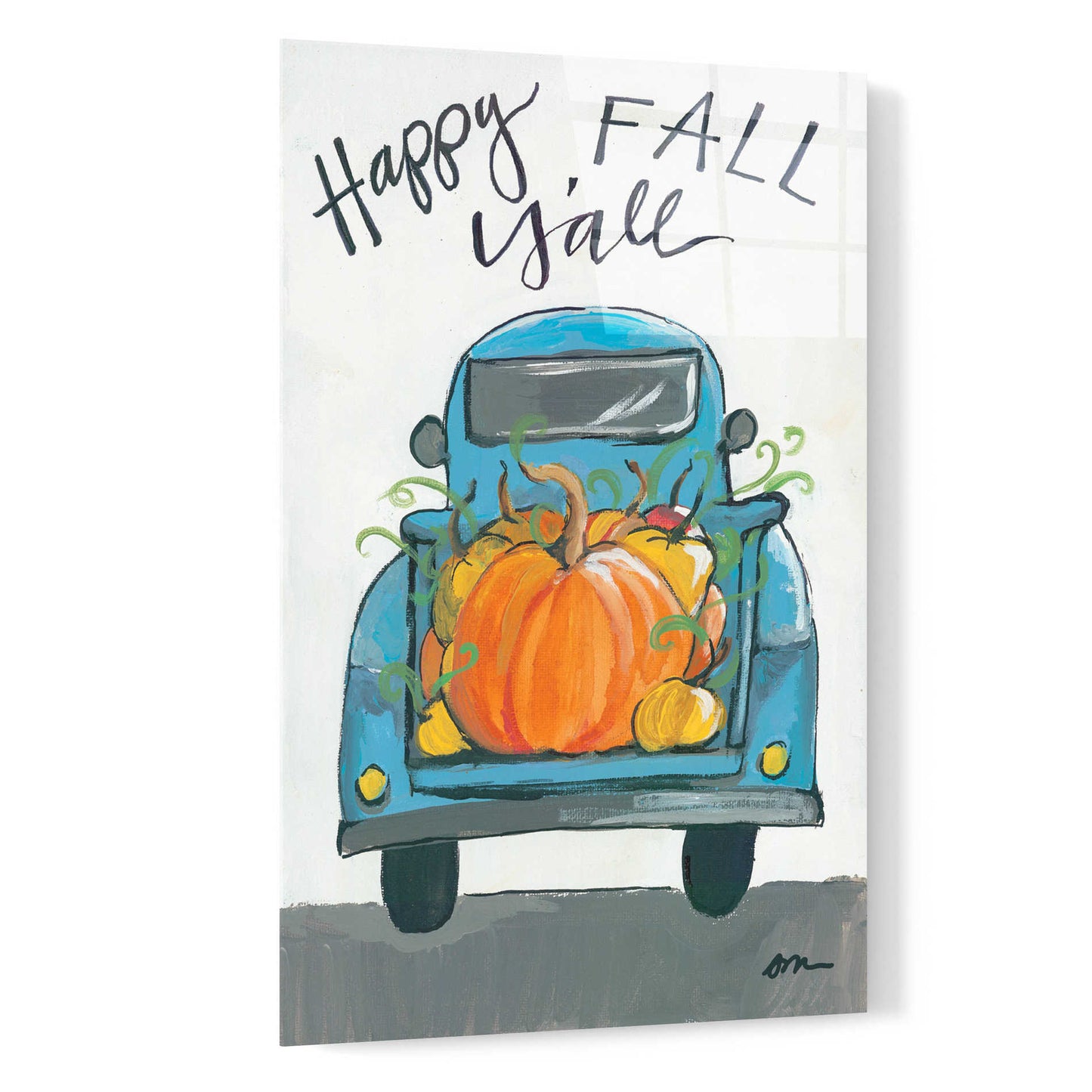 Epic Art 'Happy Fall Y'all Truck' by Jessica Mingo, Acrylic Glass Wall Art,16x24