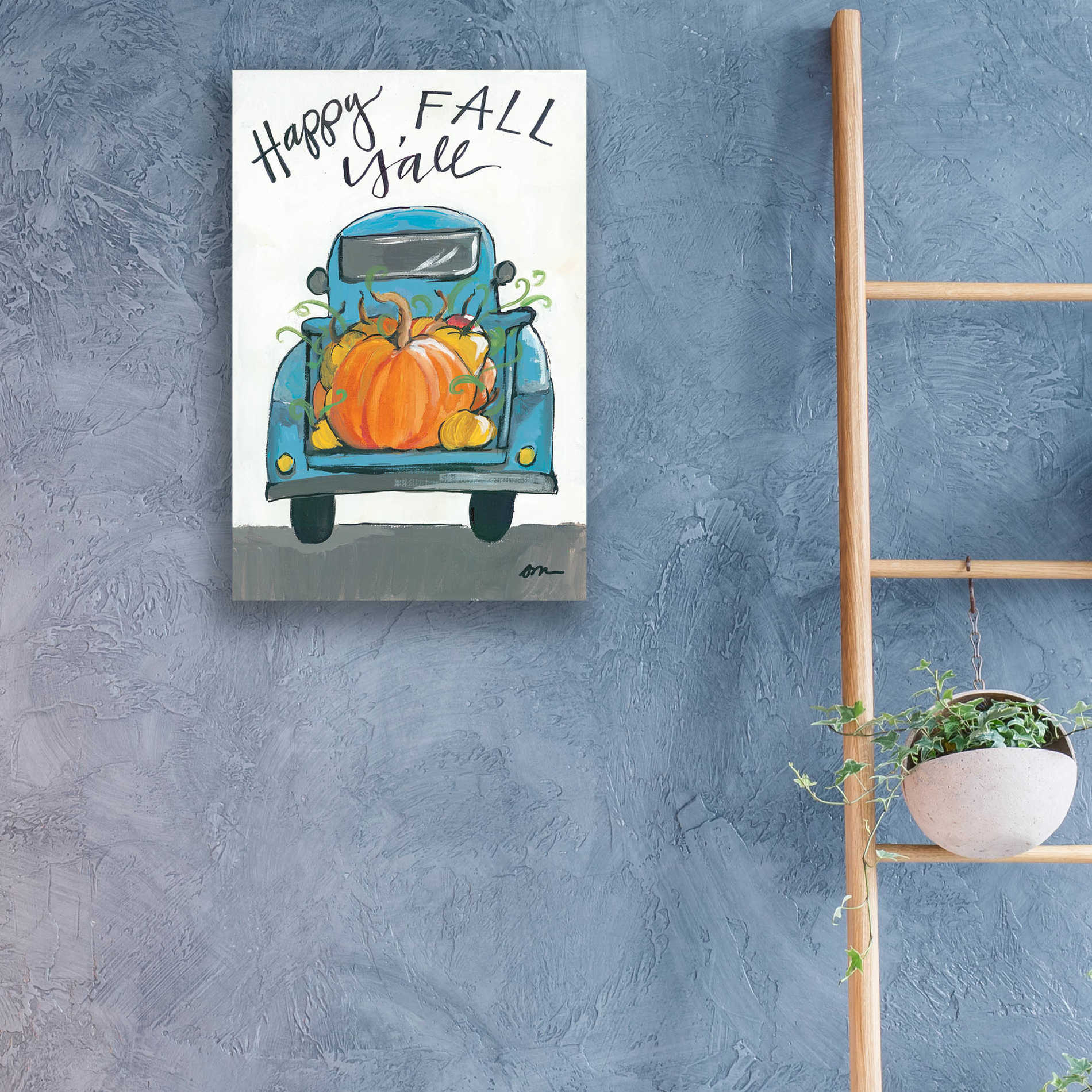 Epic Art 'Happy Fall Y'all Truck' by Jessica Mingo, Acrylic Glass Wall Art,16x24