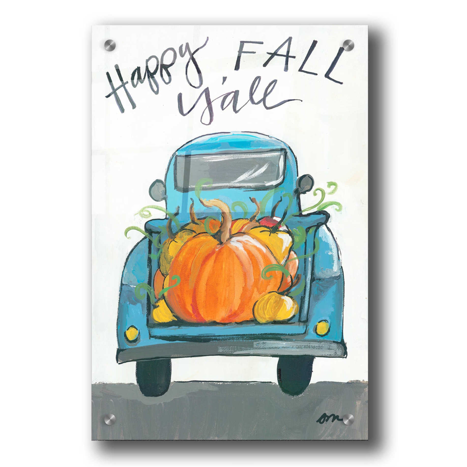 Epic Art 'Happy Fall Y'all Truck' by Jessica Mingo, Acrylic Glass Wall Art,24x36