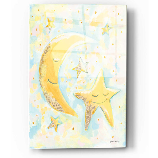 Epic Art 'Moon and Star Friends' by Jessica Mingo, Acrylic Glass Wall Art