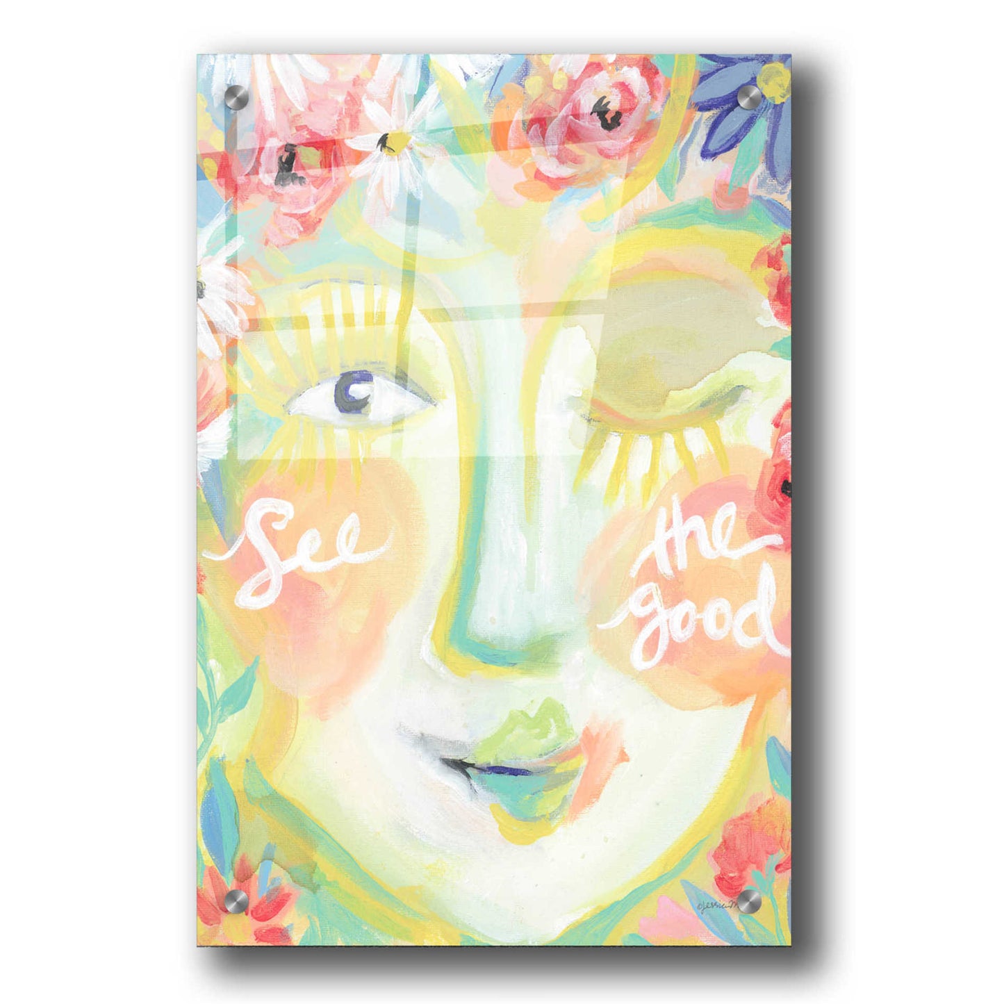Epic Art 'See the Good' by Jessica Mingo, Acrylic Glass Wall Art,24x36