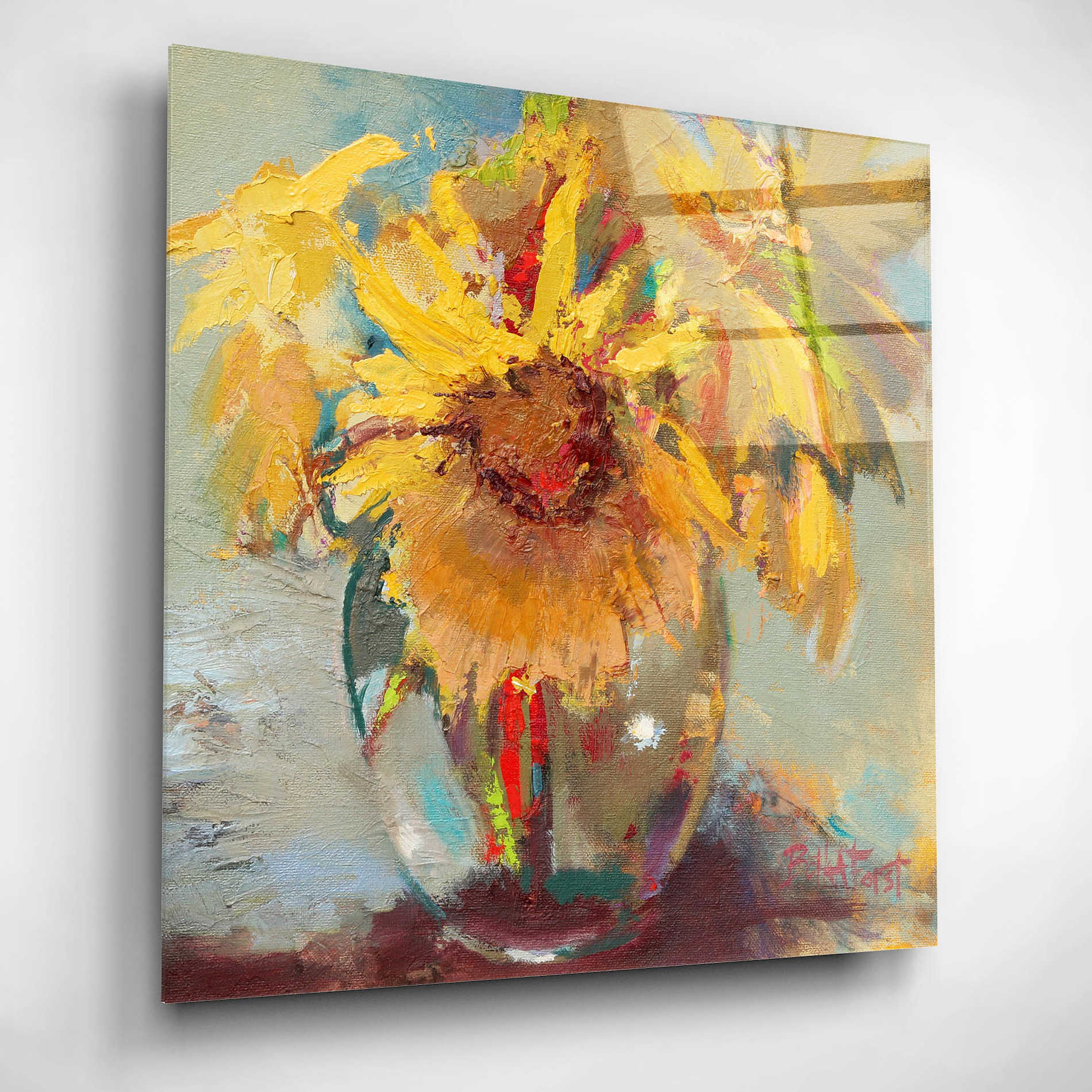 Epic Art 'Water Globe Blossoms' by Beth Forst, Acrylic Glass Wall Art,12x12