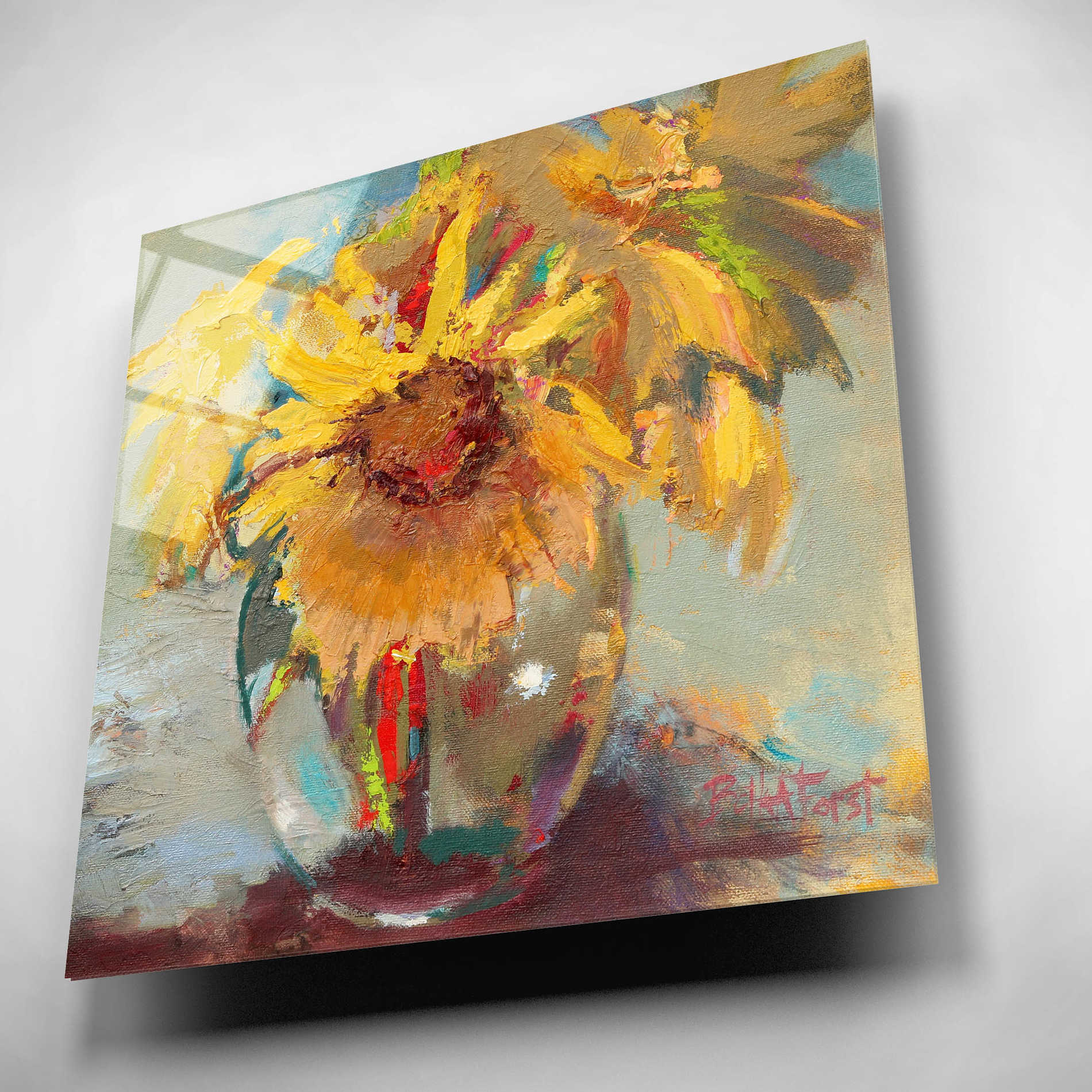 Epic Art 'Water Globe Blossoms' by Beth Forst, Acrylic Glass Wall Art,12x12