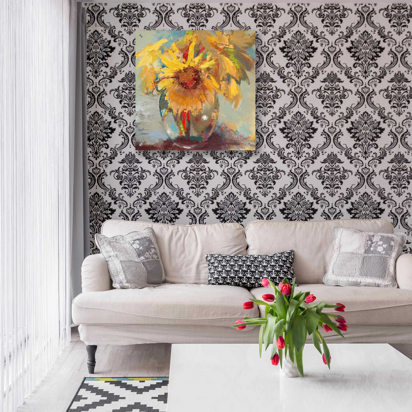 Epic Art 'Water Globe Blossoms' by Beth Forst, Acrylic Glass Wall Art,24x24