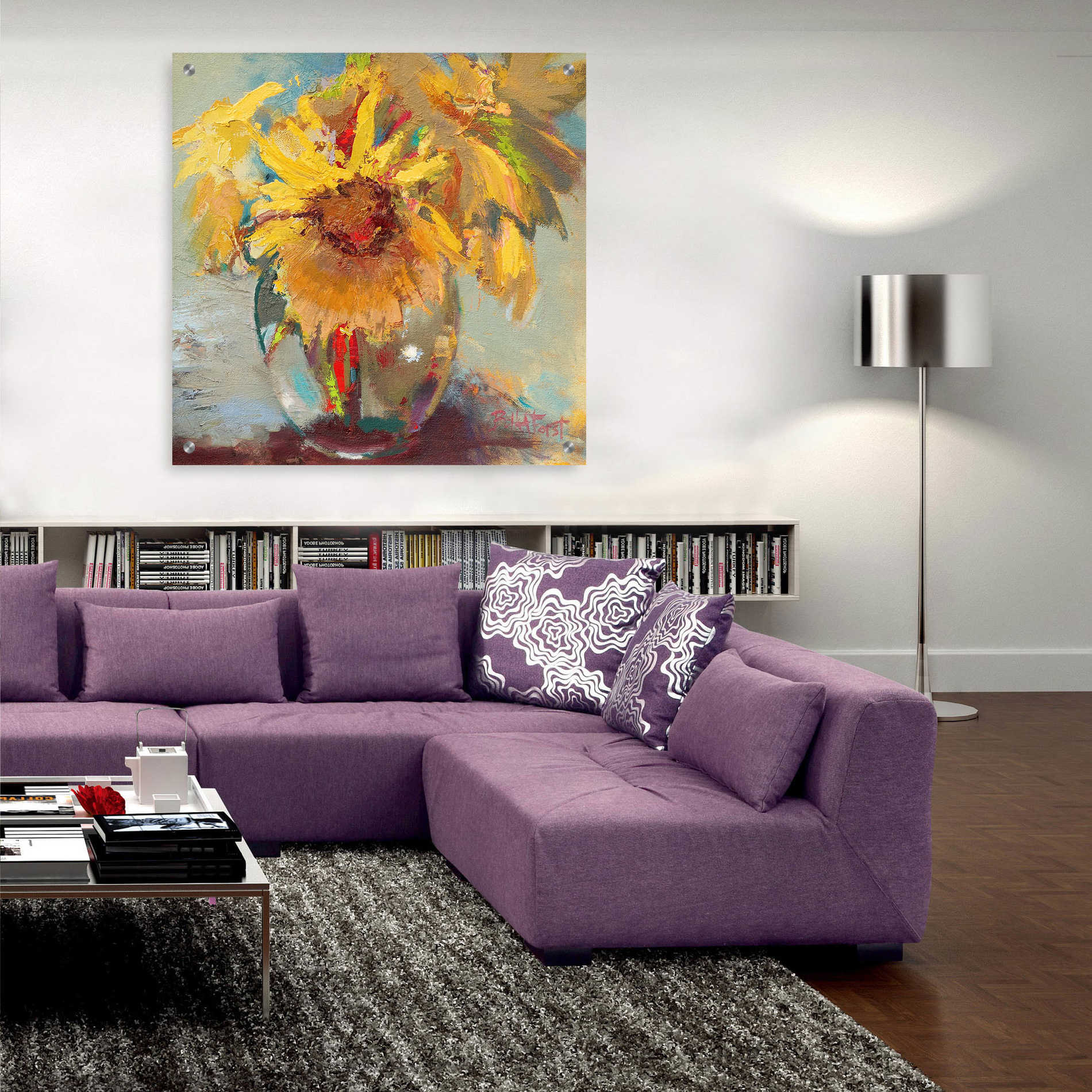 Epic Art 'Water Globe Blossoms' by Beth Forst, Acrylic Glass Wall Art,36x36