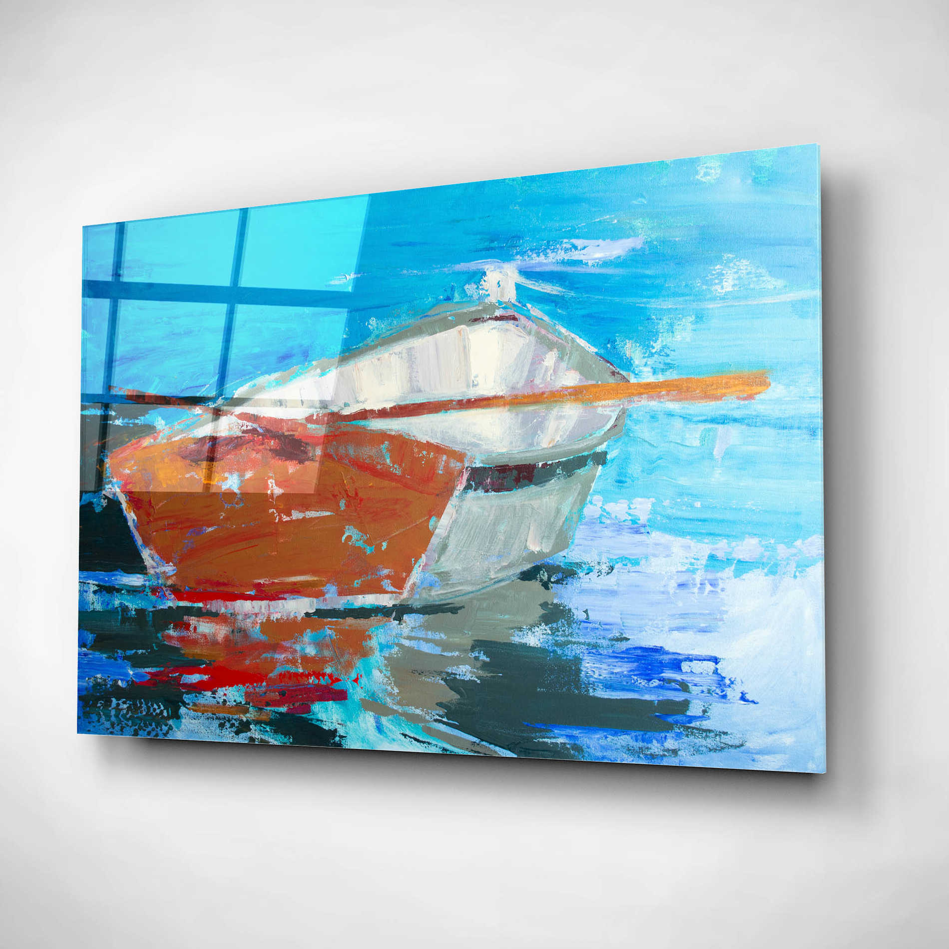 Epic Art 'Row, Row' by Beth Forst, Acrylic Glass Wall Art,16x12